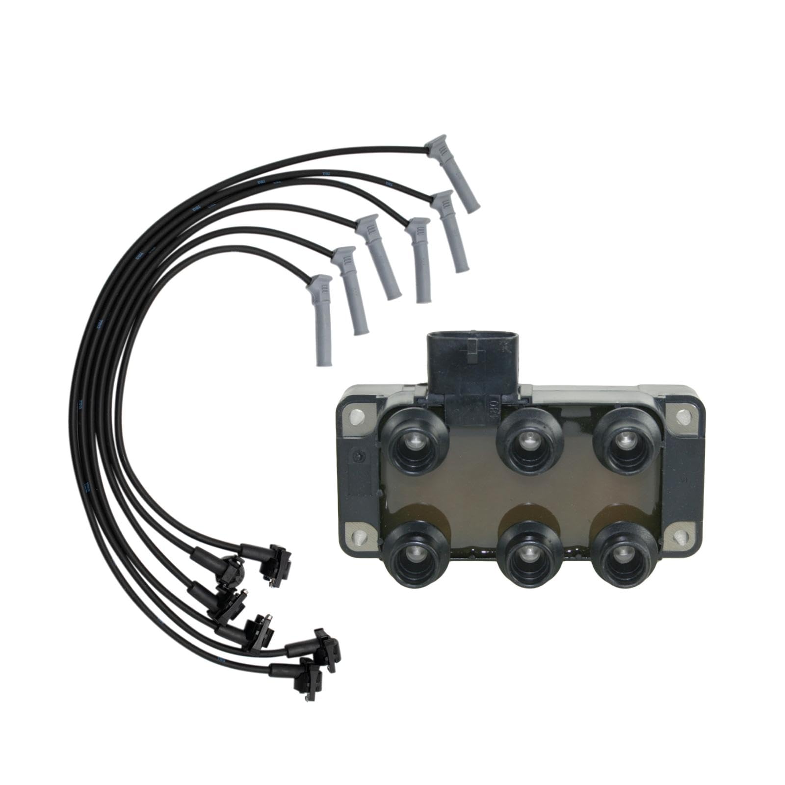TRQ Ignition Coil & Spark Plug Wire Kit Set for Ford Focus 2.0L SOHC New
