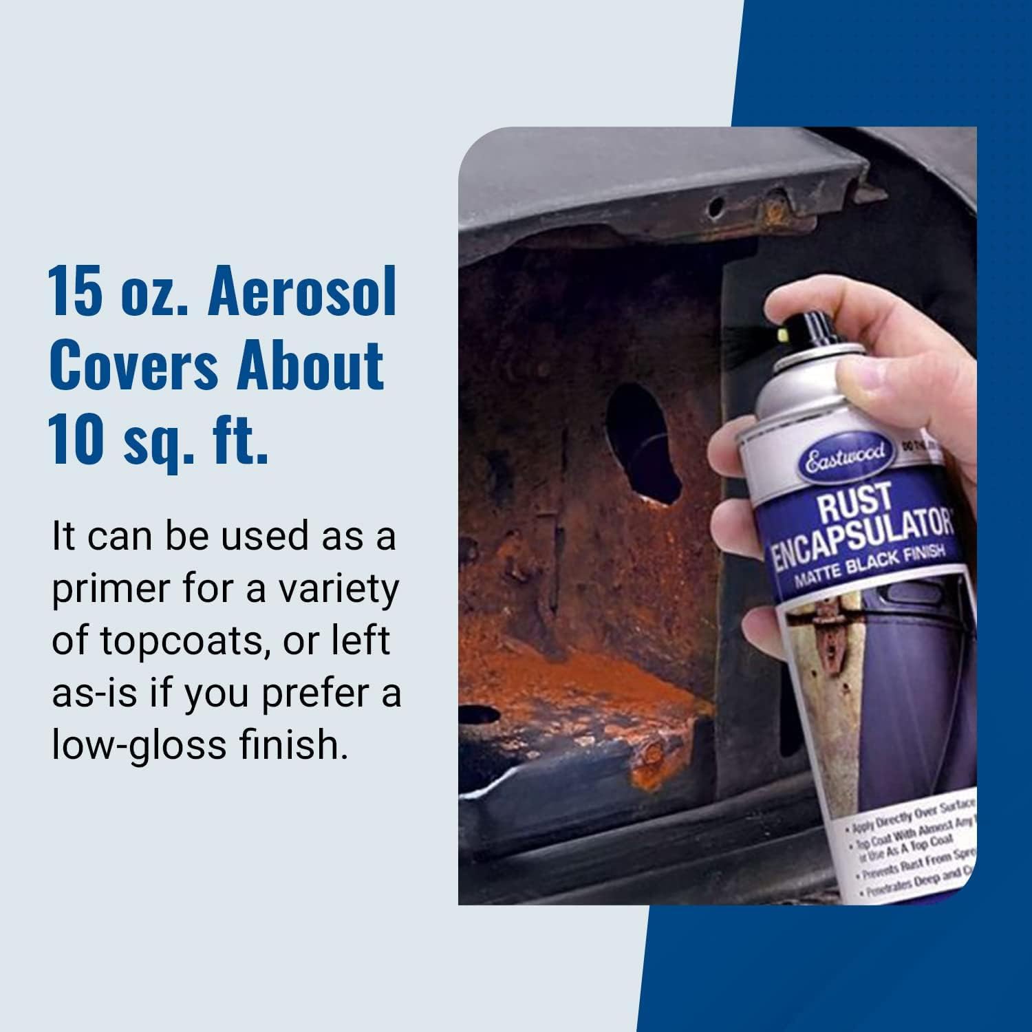 Eastwood Rust Encapsulator Aerosol - Quick Drying, UV & Heat Resistant, 15 Oz (4 Pack), Matte Black, Concentrate