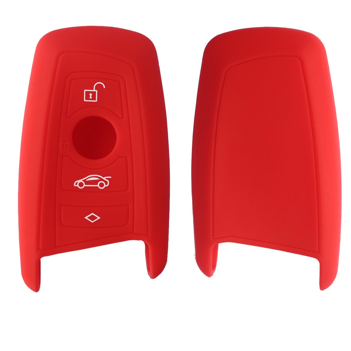 Velsman Compatible With Bmw Trapezoid Style Key Fob Silicone Case Cover Protector Holder With Wrist Strap - 3 Buttons - Please D