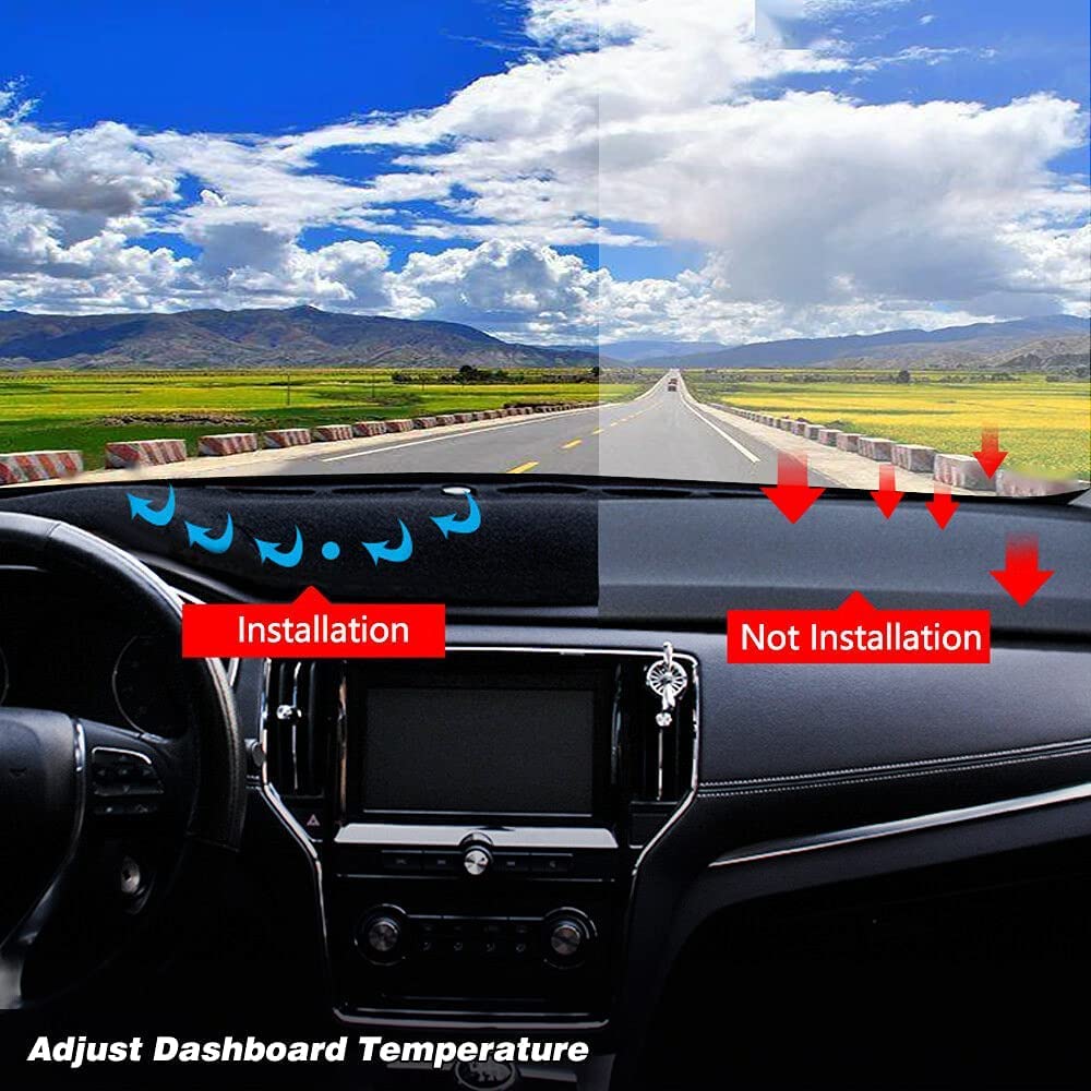 Blibliunit Dashboard Cover For Gmc Sierra And Chevrolet Silverado- Fits 2007-2013 Models With Two Glove Boxes. Custom Fit Dash M