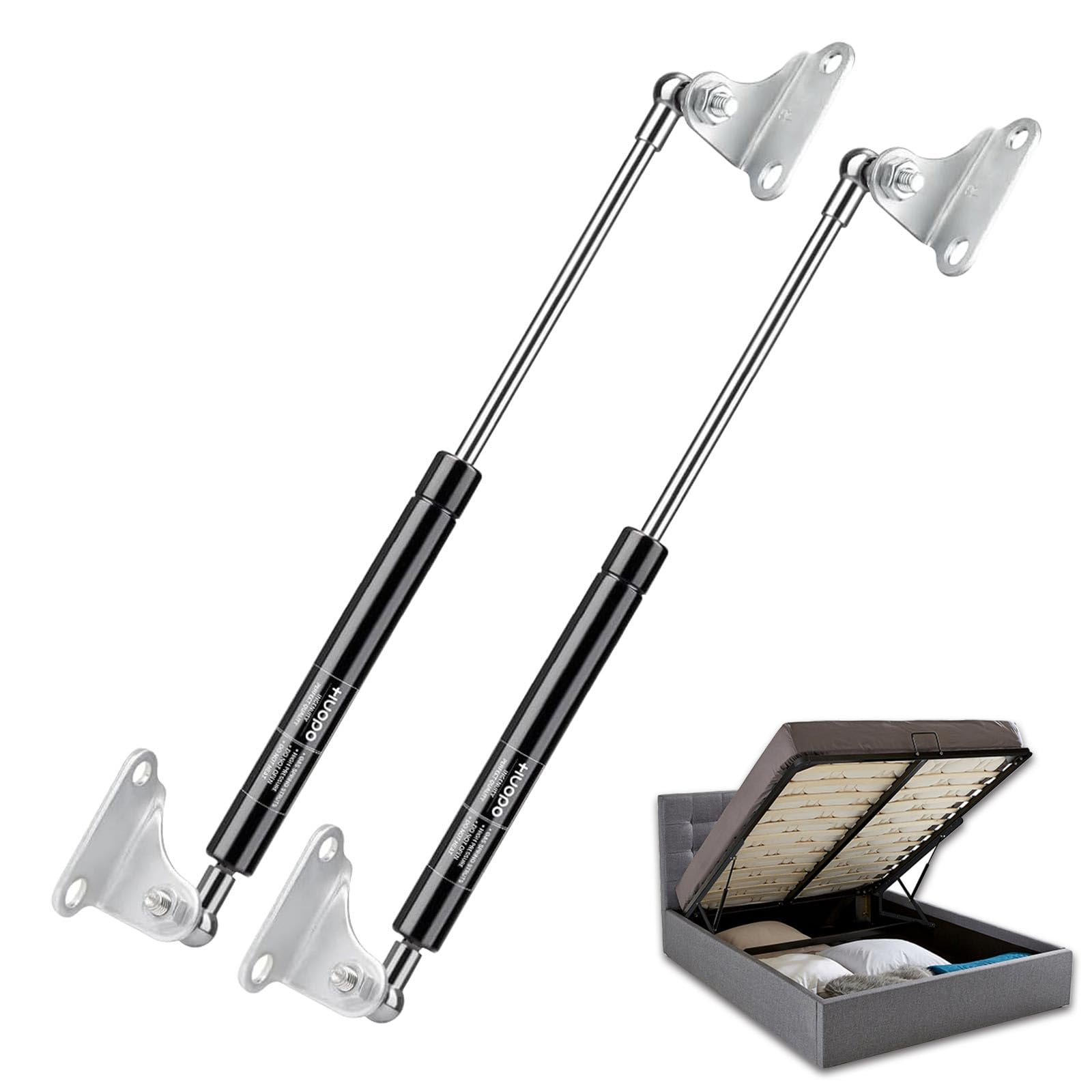Huopo 23 Inch 200Lb/890N Gas Strut Shock Spring Lift Support For Rv Bed Storage Heavy Duty Lid Basement Door Boat Hatch, Set Of