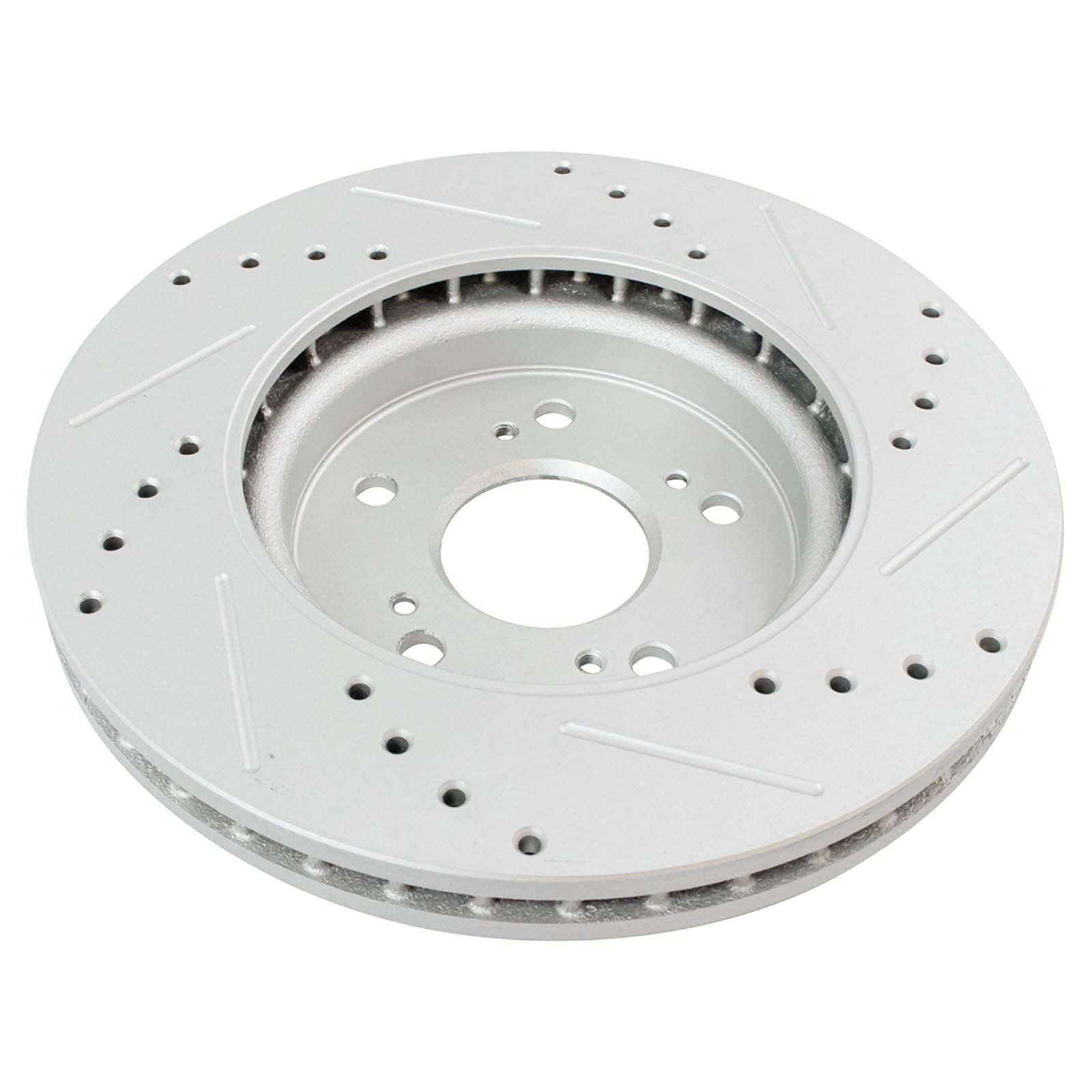 Trq Front Performance Brake Rotors Set Premium G-Coated Cross Drilled & Slotted Compatible With 2007-2012 Acura Rdx 2010-2011 Ho