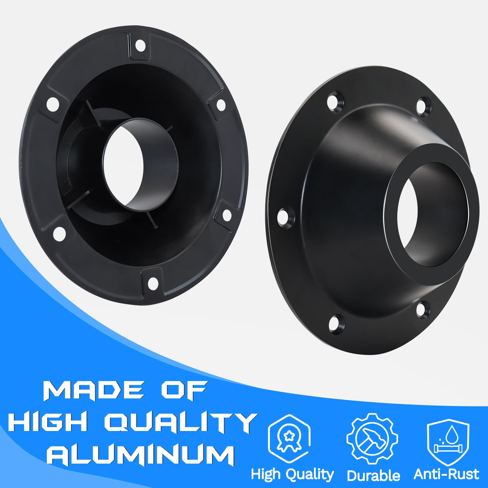 Jyincped 2 Pack Rv Table Base Mount,Camper Aluminum Standard Rv Pedestal Table Leg Base Flange,Floor Mounting Bracket Flush Plat