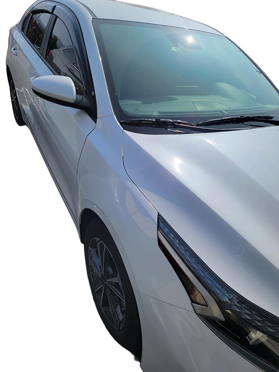 2019-2024 Tape-On Rain Guards For Kia Forte Side Window Deflector Visors Ex Fe Gt Line Lxs Durable Tinted Vent Shade 2020 2021 2022 2023