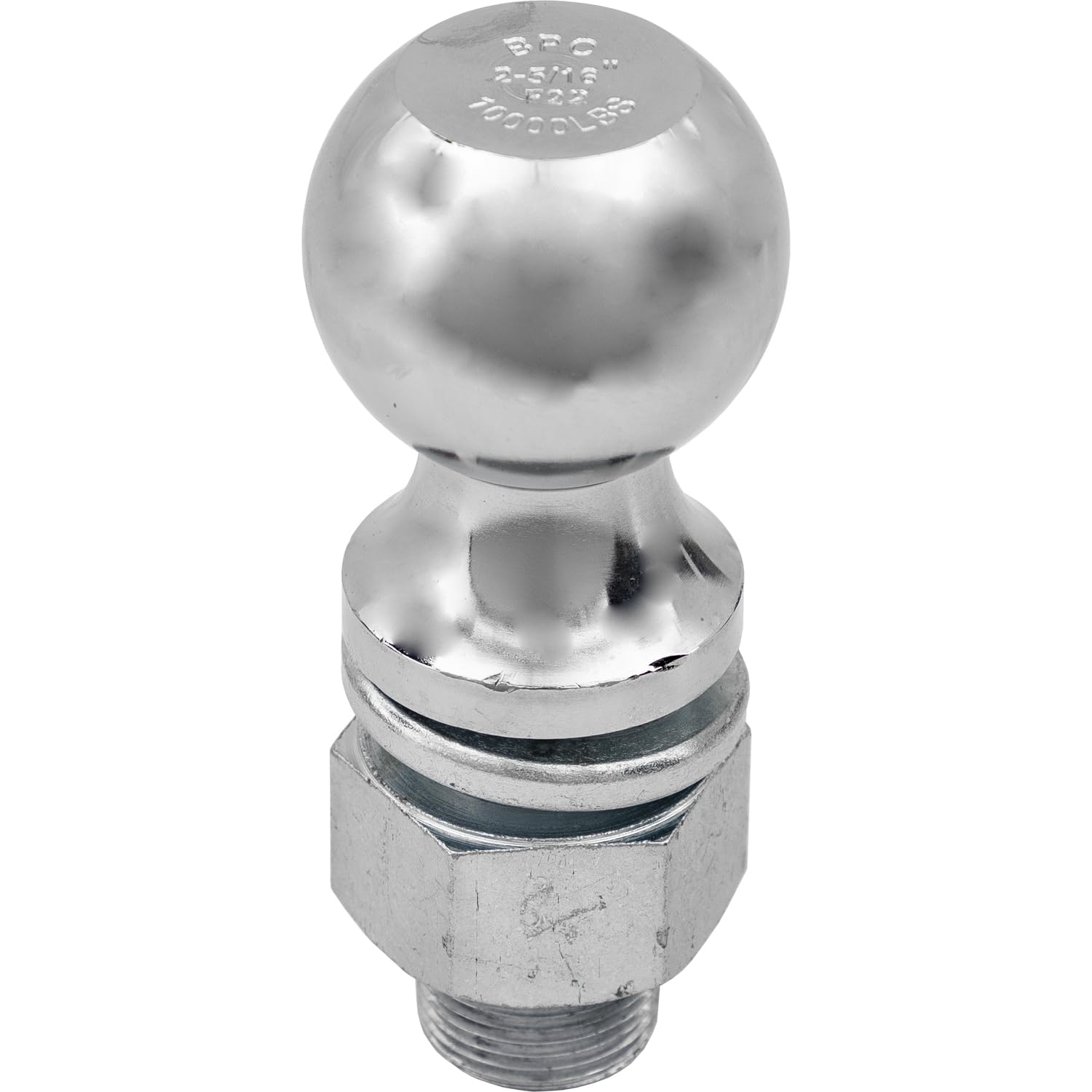 Buyers Products (1802167 Carbon Steel 25/16 in. Chrome Hitch Ball, 10,000 lbs. M.G.T.W.