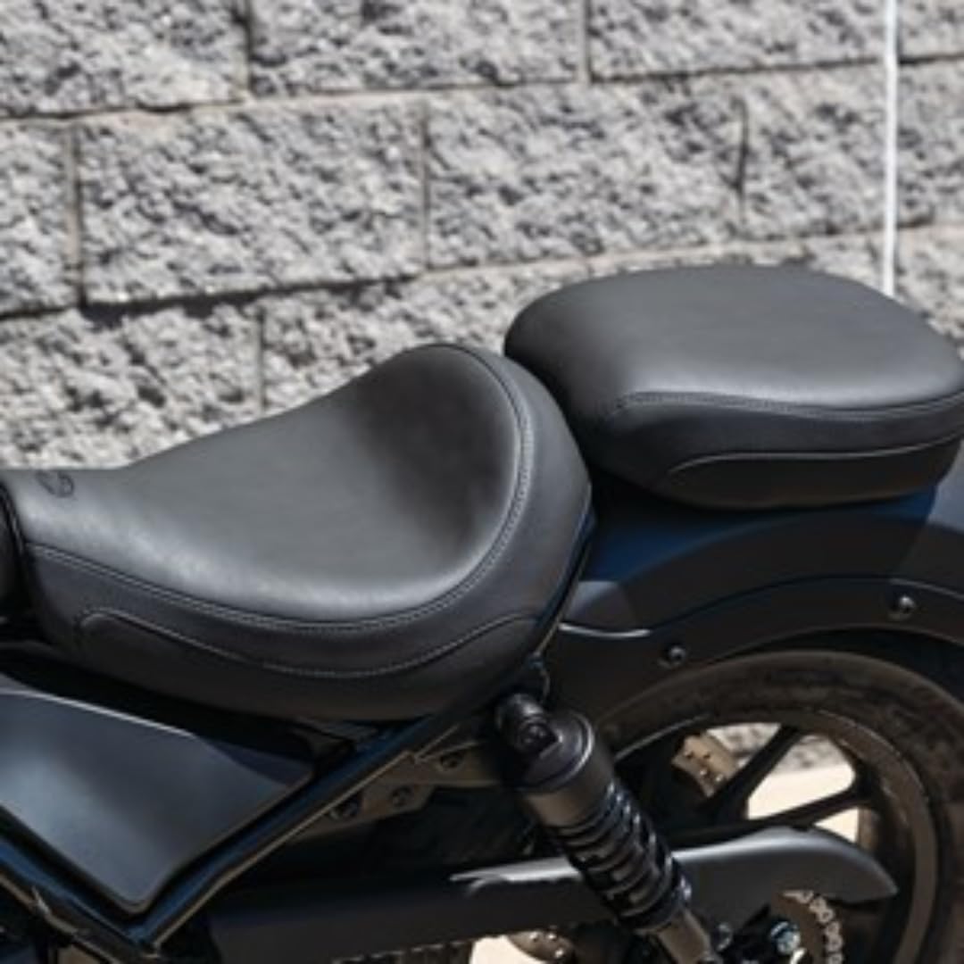 Mustang Motorcycle Seats 84000 Tripper Solo Seat For Honda Rebel 300 & 500 2017-'21, Original, Black