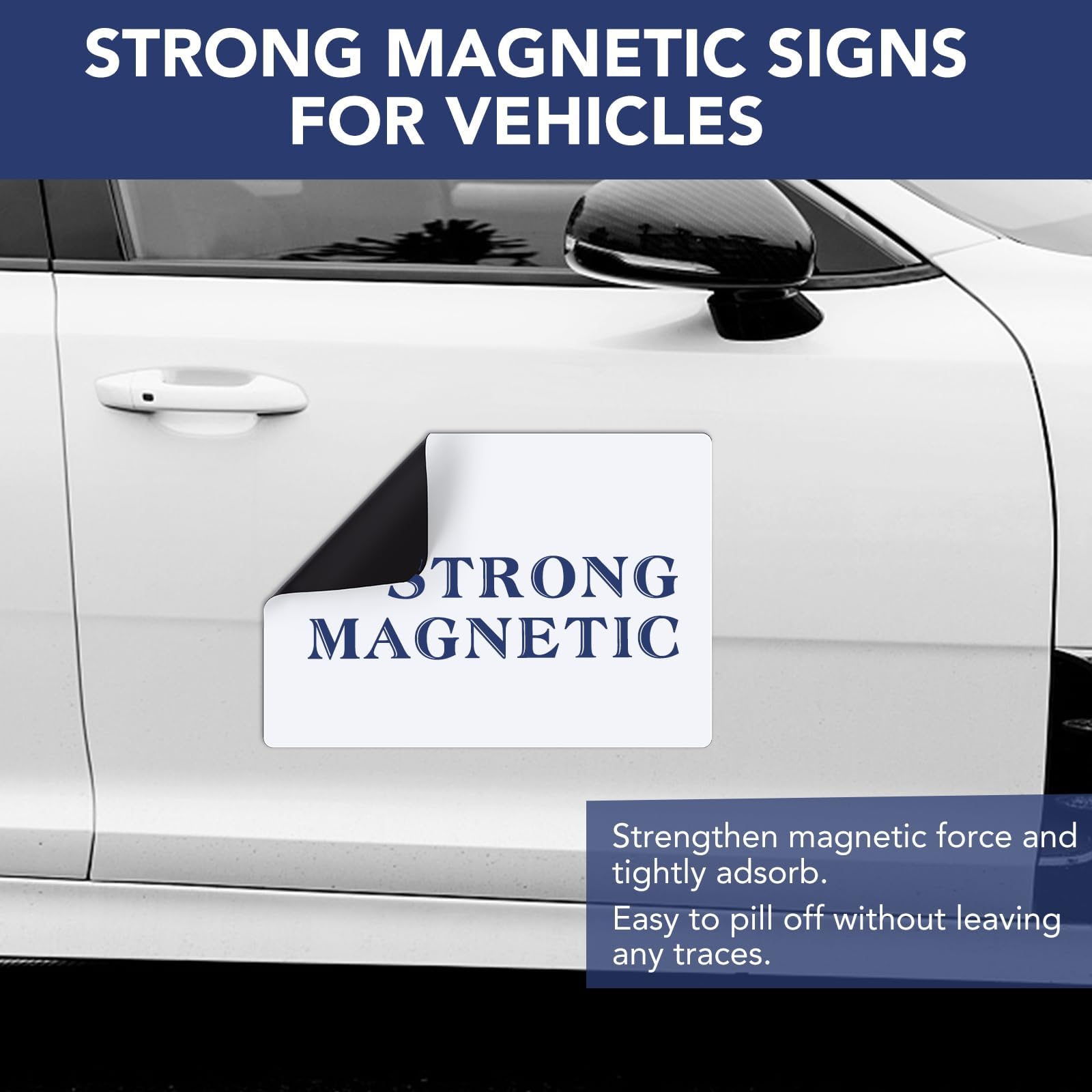 Diymag 2Pcs 17X12 Inch Blank Car Magnets, Flexible Magnetic Bumper Sticker Set For Advertising, Preventing Car Scratches And Den