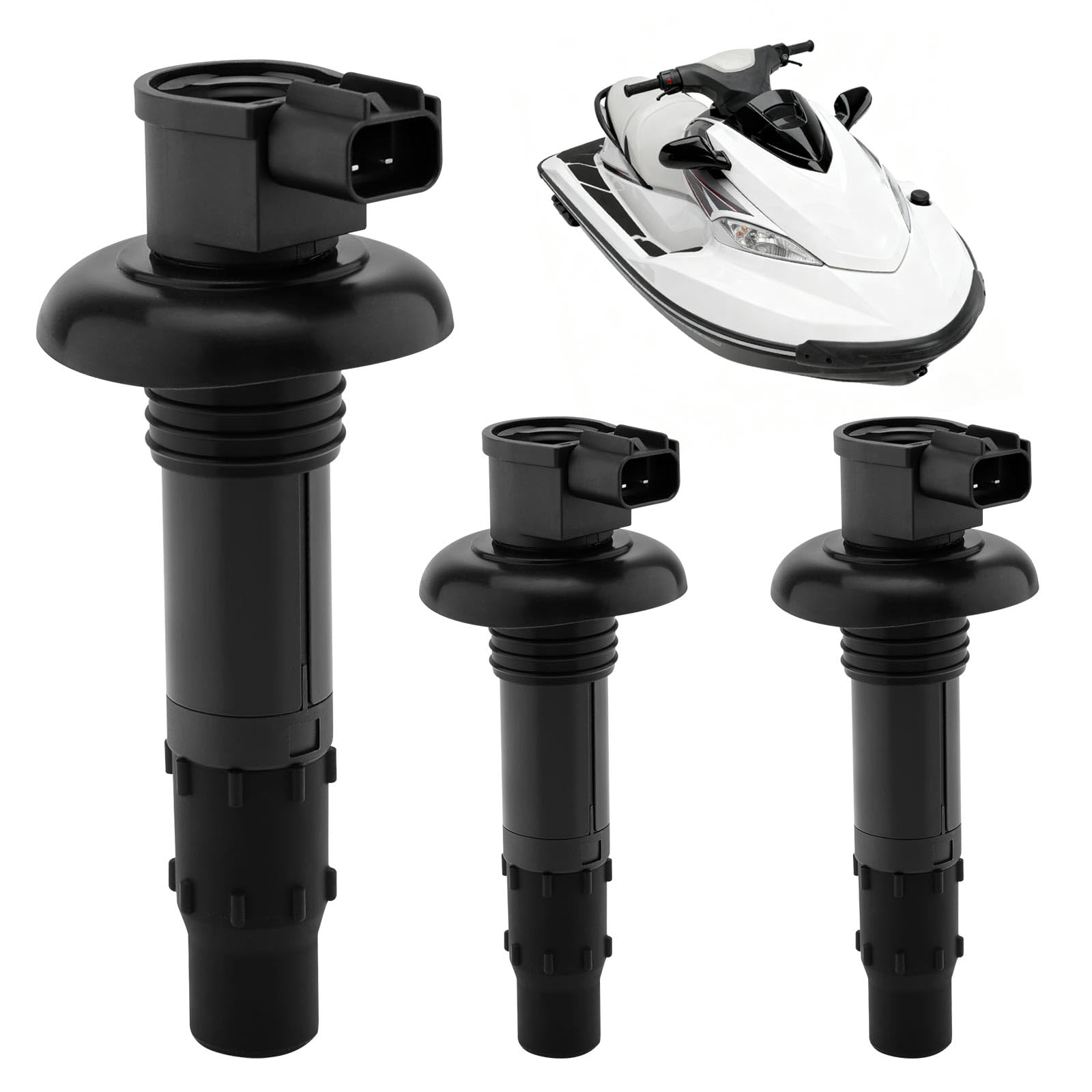 Ignition Coil Pack (3pcs), Compatible with 2002-2016 SeaDoo 4-TEC/RXT 260/215, GTX 155/215/255/260, RXT 215/255/260, GTR 215, GT