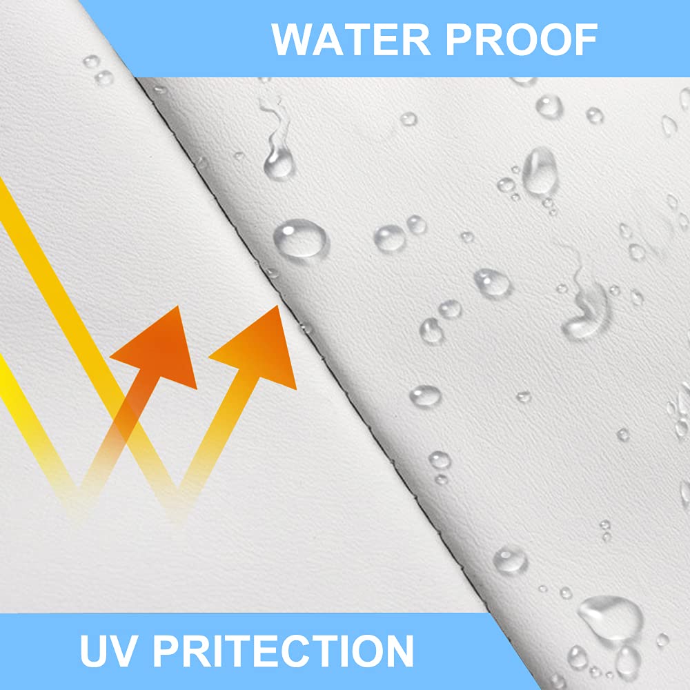 MOFEEZ RV Windshield Cover - UV Block, White, Fits Class C Ford 1997-2024, Model 98MF18019, Fish Scale Car Cloth, Universal Size