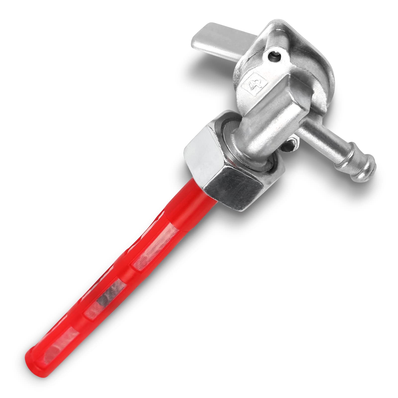 FLYPIG Fuel Valve Petcock 14mm x 1mm Metal Switch for Honda Z50R, XR75, Dirt Bikes, ATVs - Silver