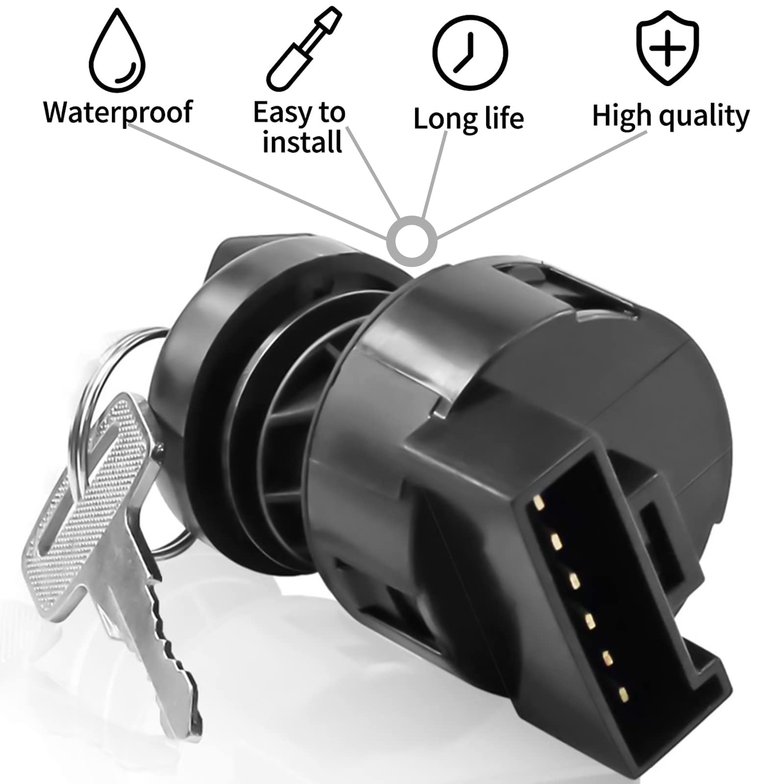 Procompany Ignition Key Switch Compatible With Polaris Sportsman 500 Ho 4X4 2008-2012 Rzr 800 S Efi 2014 Ranger 500 700 900 1000