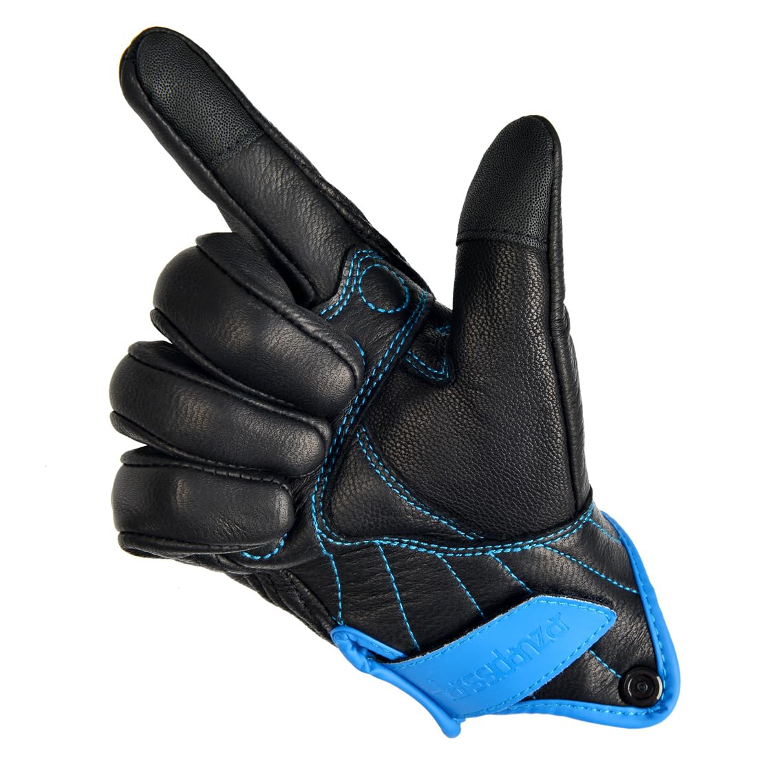 Harssidanza Woman Leather Motorcycle Gloves,Motorbike Gloves,Road Racing,Cycling,Climbing, Powersports Gloves Touchscreen Gl016U