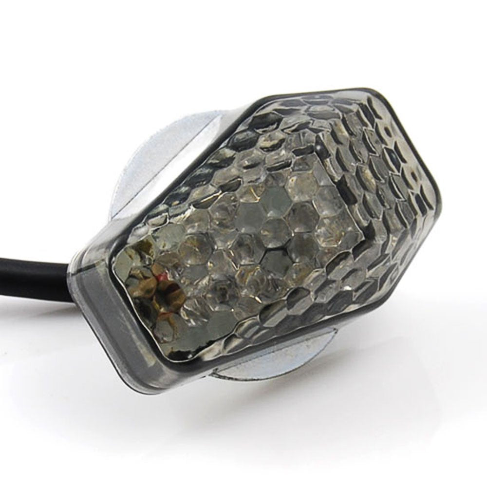 15 Amber Led Flush Mount Smoke Turn Signal Indicator Blinker Light Universal For Motorcycle Sport Street Racing Bike
