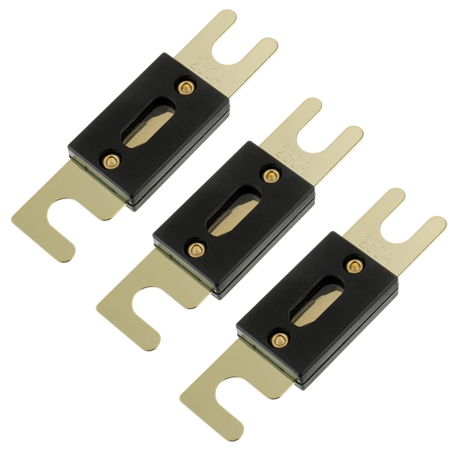 Bojack 250 Amp 32 Vdc Anl Blade Fuse For Car Audio And Video System (Pack Of 3)