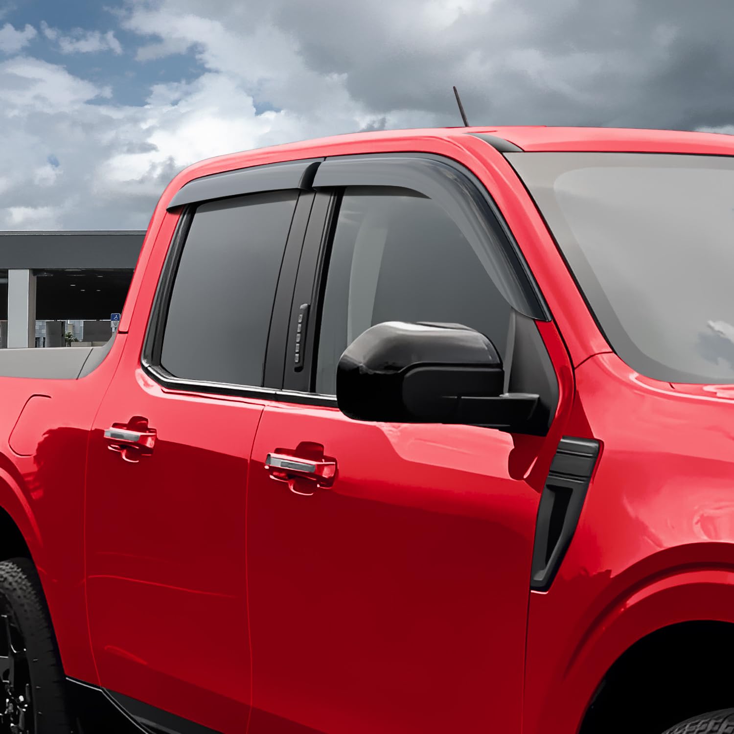 Voron Glass Tape-On Extra Durable Rain Guards For Ford Maverick 2022-2025, Window Deflectors, Vent Window Visors, 4 Pieces - 100
