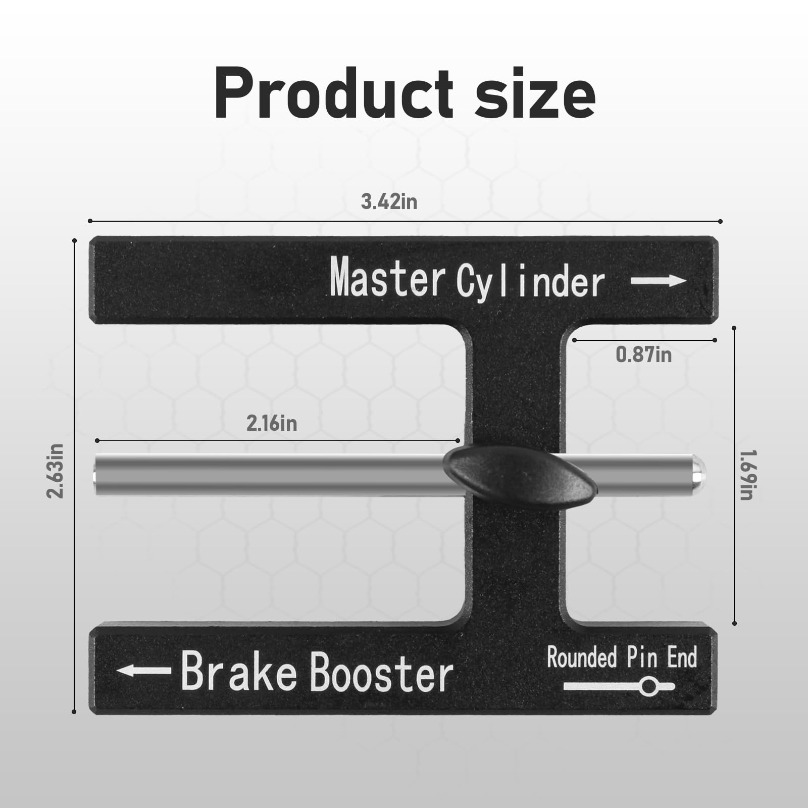 TOSICAM Brake Adjustment Tool - N48 Magnetic CNC Aluminum, Adjustable Brake Booster Rod for Optimal Braking Distance