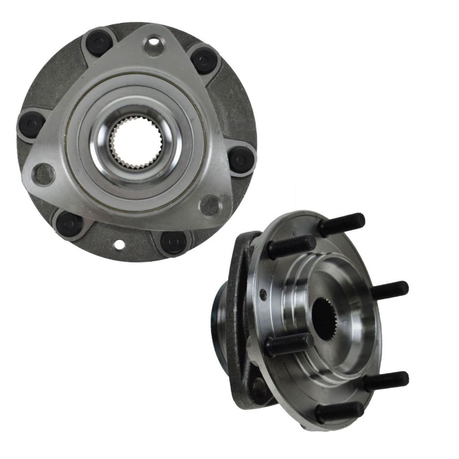 Trq Front Wheel Hub Bearings Assembly Set Compatible With 2007-2008 Hyundai Entourage 2006-2014 Kia Sedona