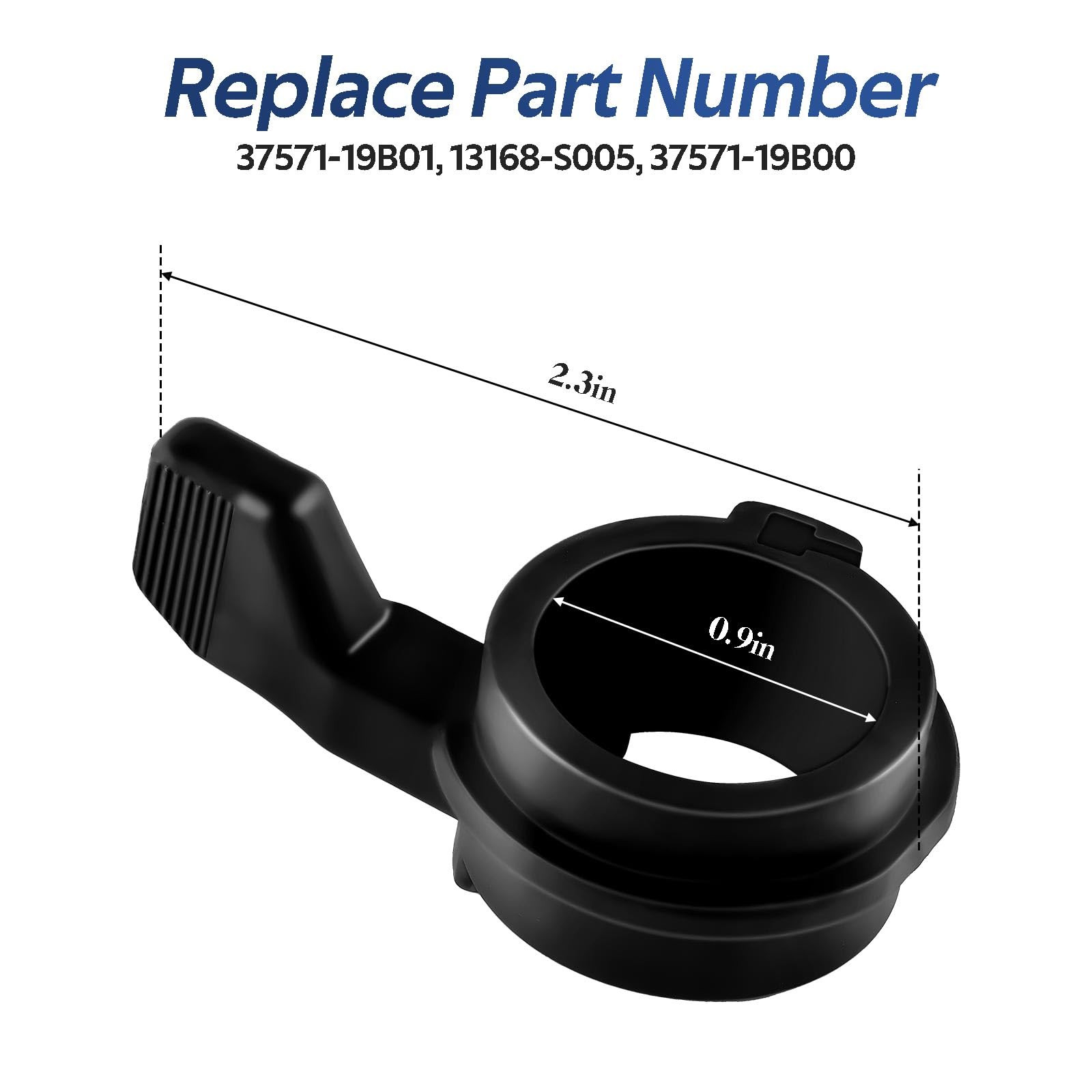 HIMARKLIF Choke Lever Knob for Suzuki QuadRunner & KingQuad, Nylon, Black, Model AS37571-19B01