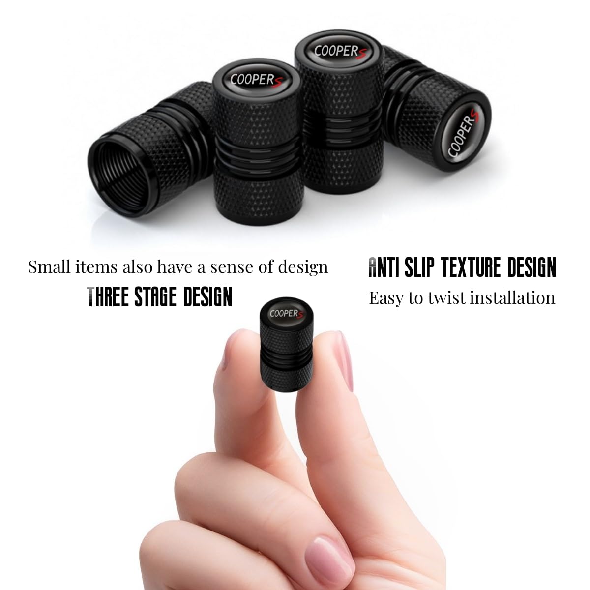 Car Wheel Tire Valve Stem Caps Fashion Tire Air Caps Cover Compatible with Mini Cooper Accessories