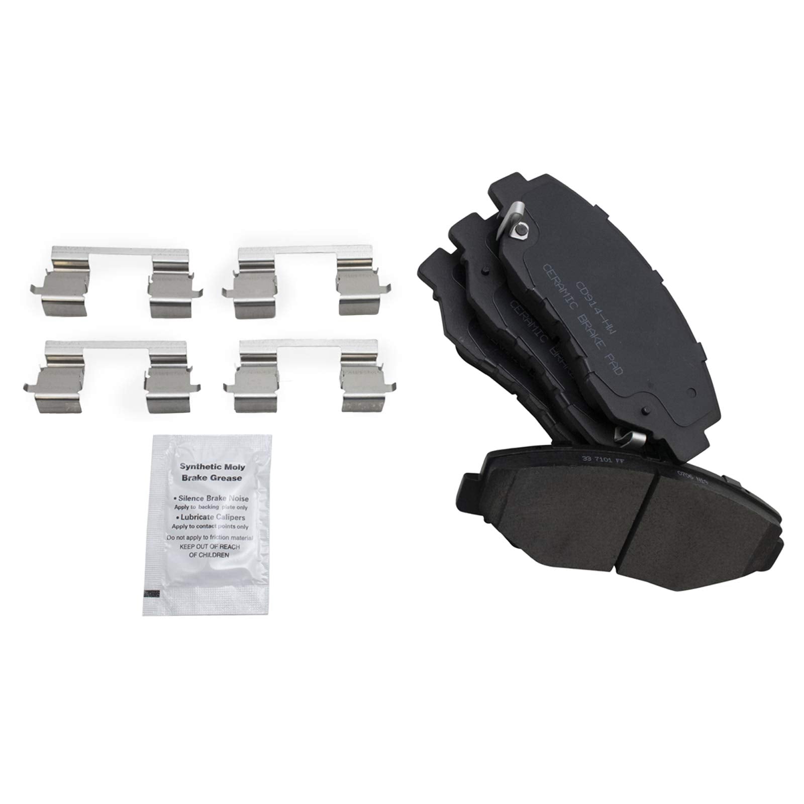 Trq Front Brake Pad & Rotor Kit Brake Pads Brake Rotor Ceramic Compatible With 2005-2006 Honda Cr-V