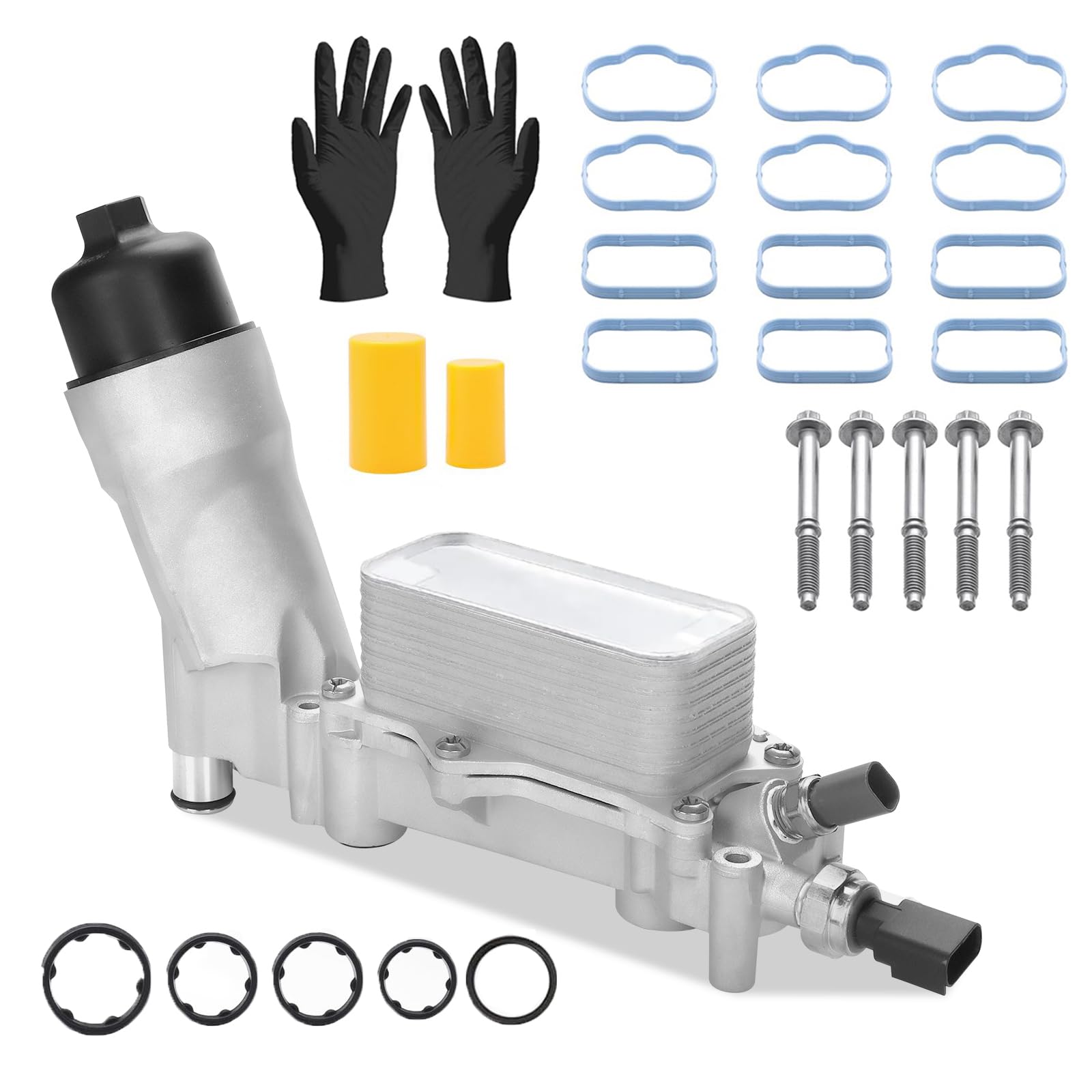 926-959 Upgraded Aluminum Engine Oil Filter Housing Kit For 2011-2016 Jeep Grand Cherokee Chrysler 200 300 Dodge Charger Challen
