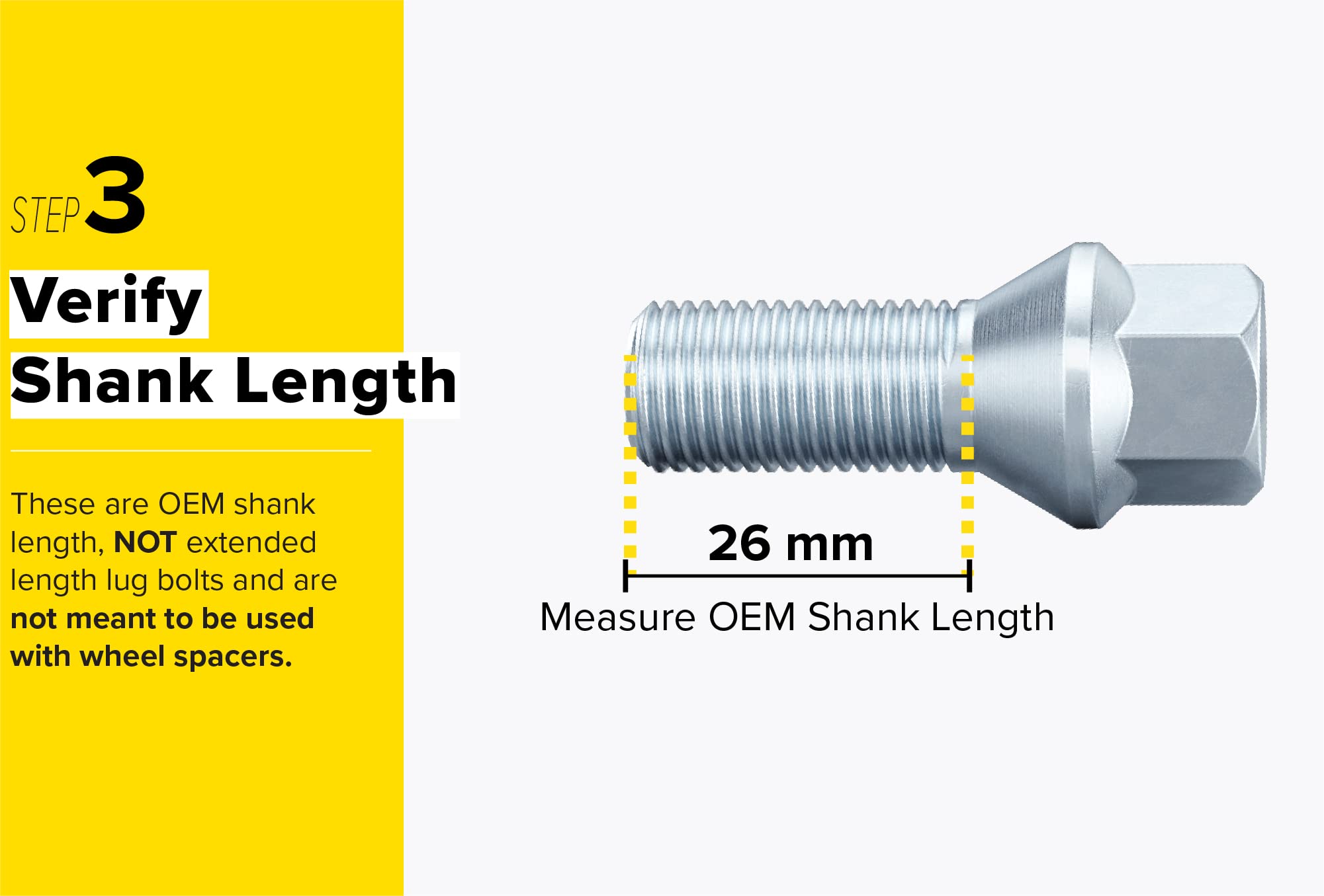 20Pcs Silver 12X1.5 Lug Bolts (26Mm Shank Length, Cone Seat) Oem Length - Compatible With Bmw 128I 135I 318I 320I 325I 328I 335I