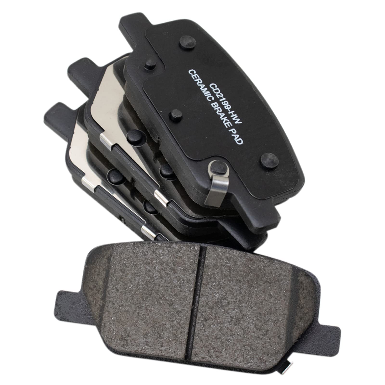 TRQ Rear Brake Pads Ceramic Compatible with 2020-2023 Hyundai Palisade 2019-2020 Santa Fe 2020-2022 Kia Telluride