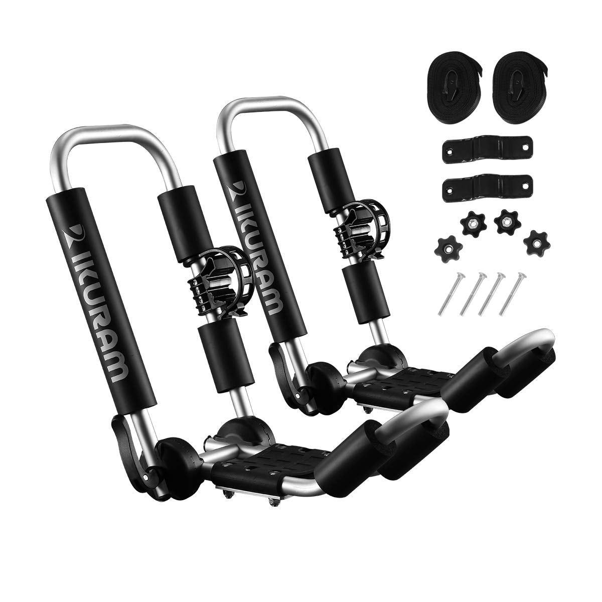 Ikuram R Kayak/Surf/Ski Roof Carrier Rack Of J-Style Folding Universal Field & Stream 3-In-1 Multifunction For Canoe, Sup, Kayak