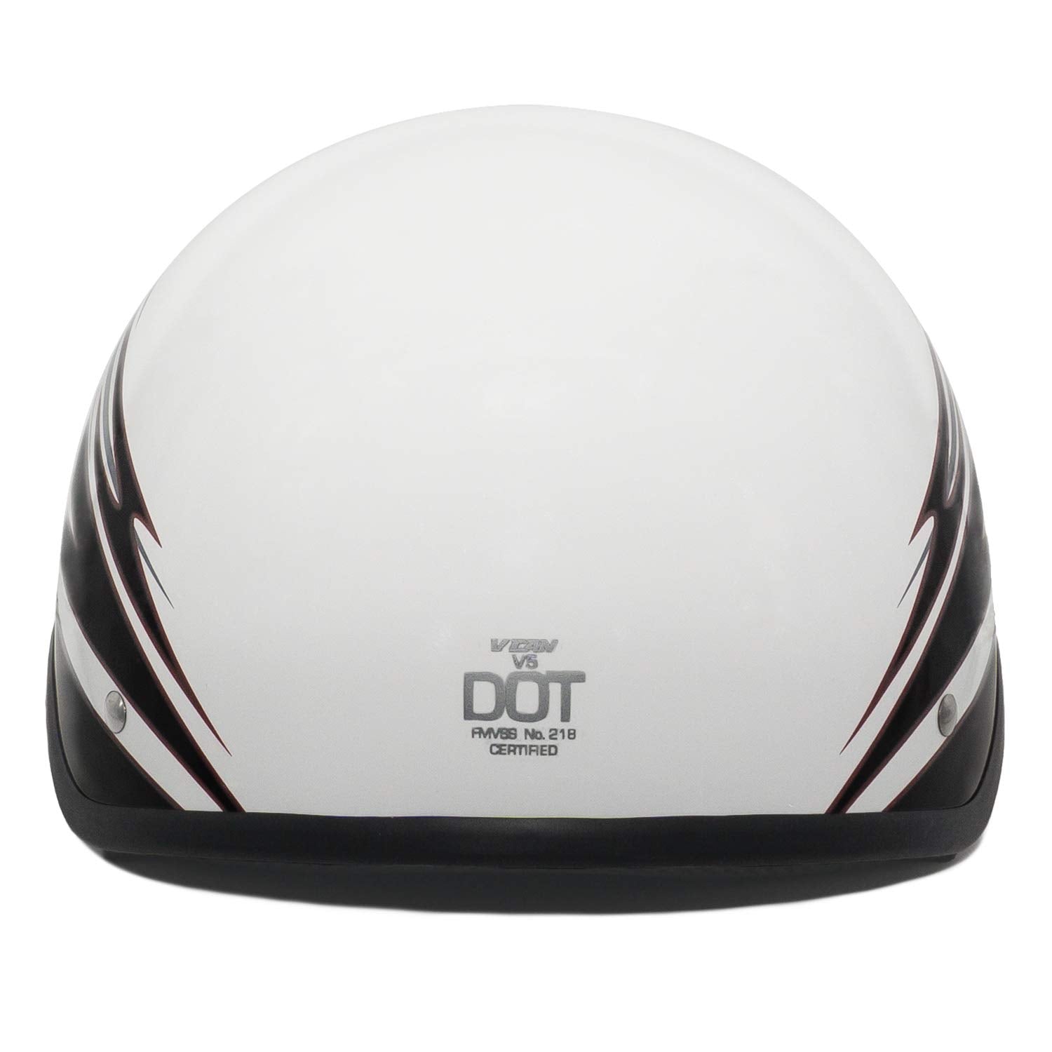 Vcan Cruiser Flat White Motorcycle Half Helmet (Blade, Large)