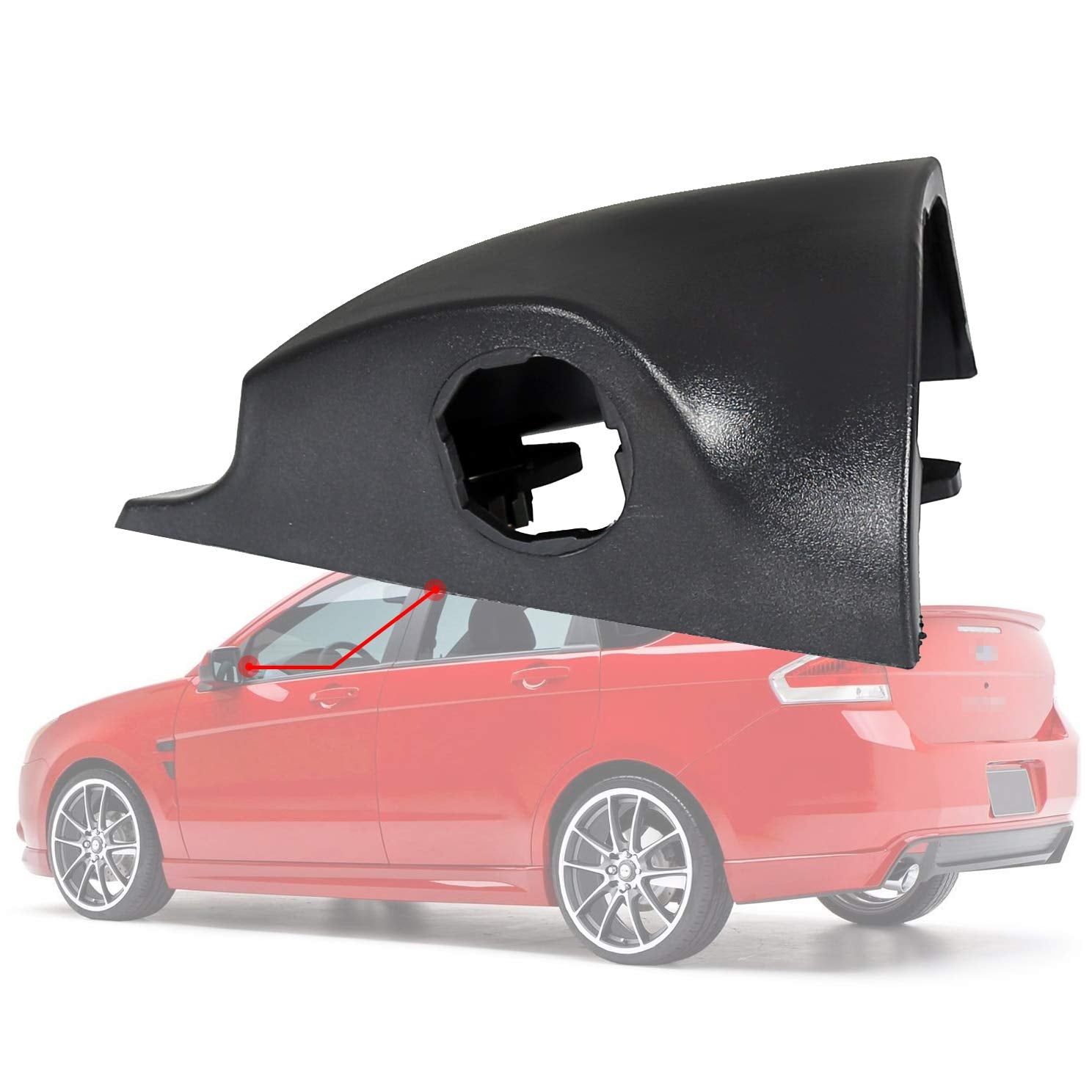Ecotric Door Panel Cover Compatible With 2008 2009 2010 2011 Ford Focus Mirror Control Switch Replace For #9S4Z17K709Aa Front Dr