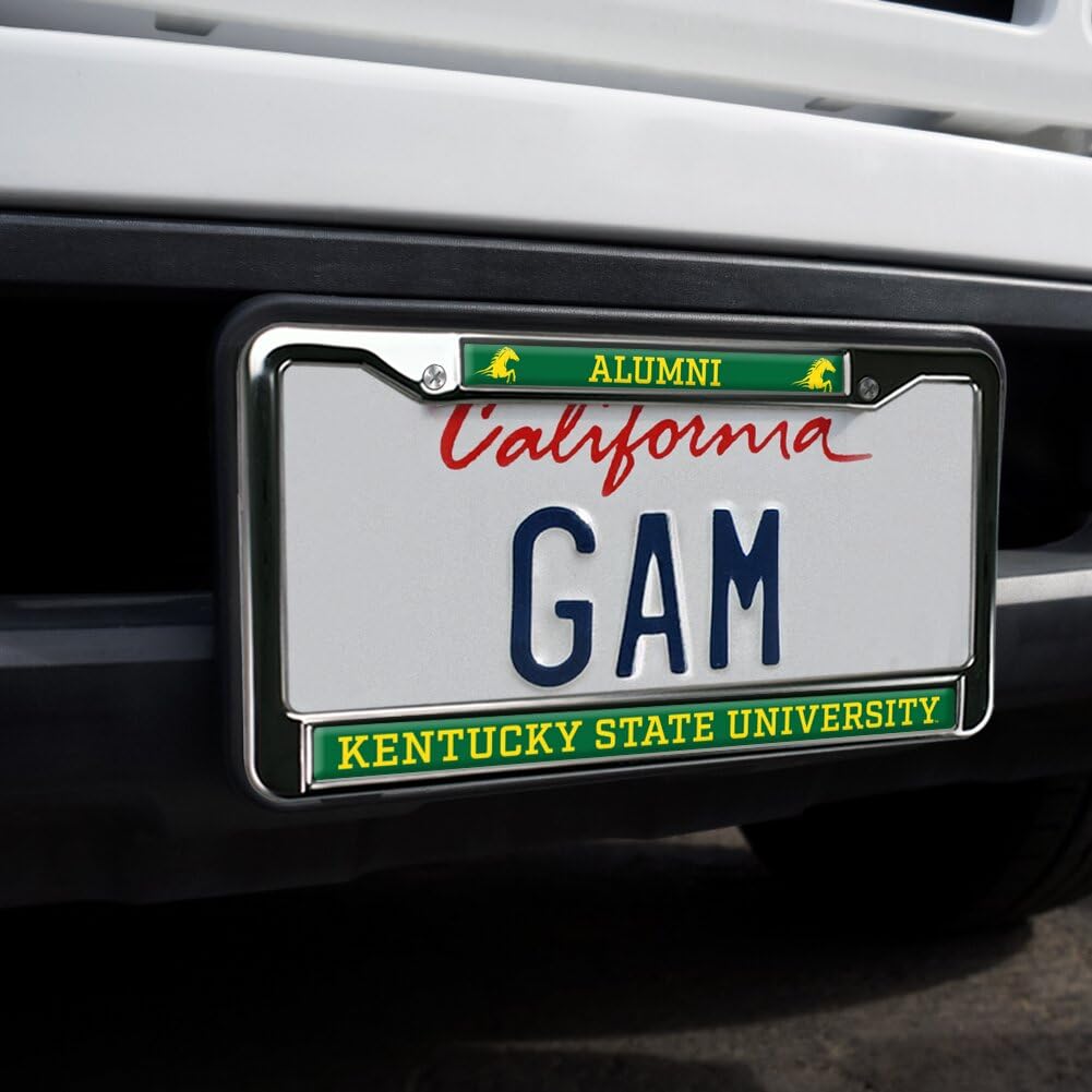 GRAPHICS & MORE Kentucky State University Alumni Metal License Plate Frame - Full Size, Kentucky State Thorobreds Color
