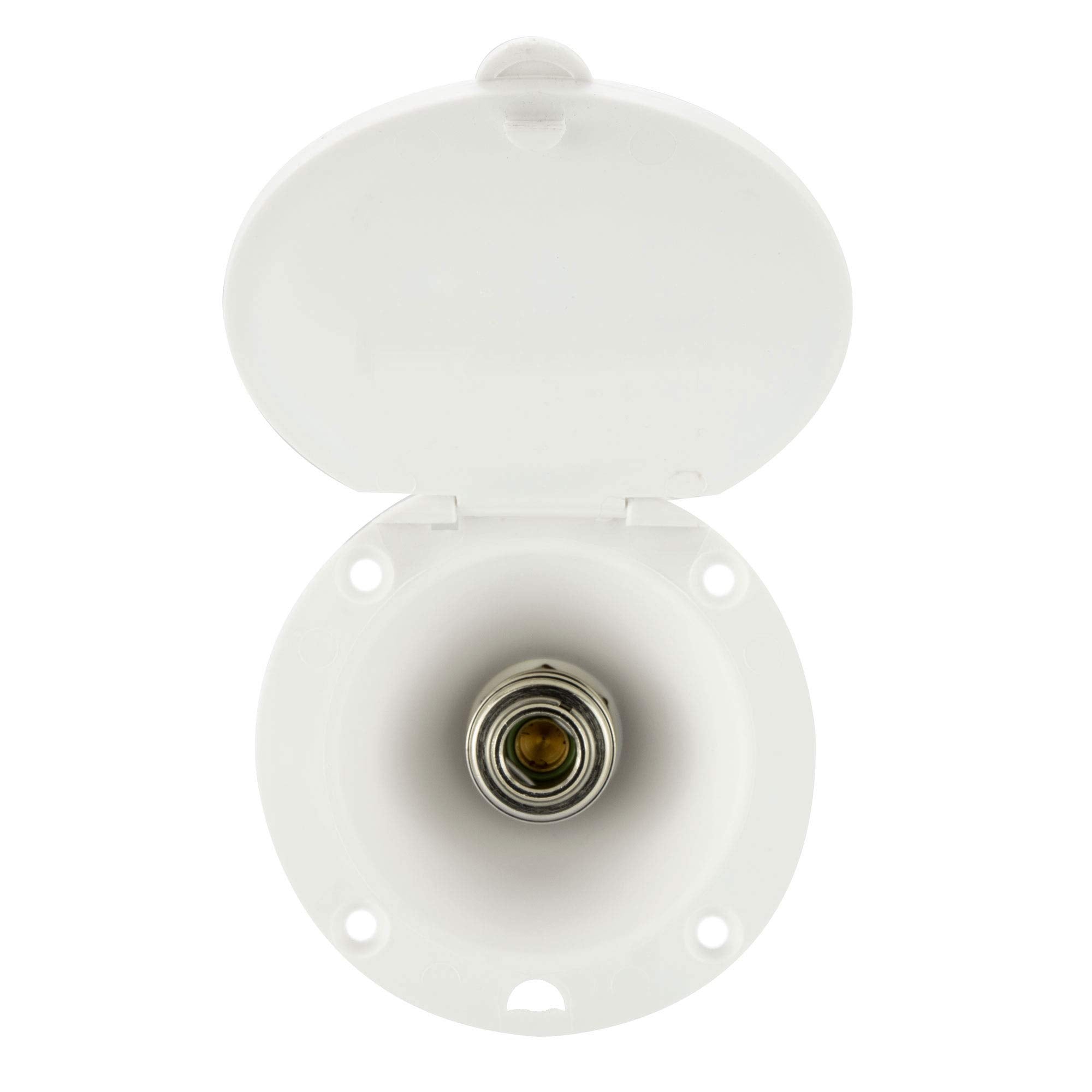 RecPro RV Exterior Spray Port Hook-Up Connector (Port Only) (White)