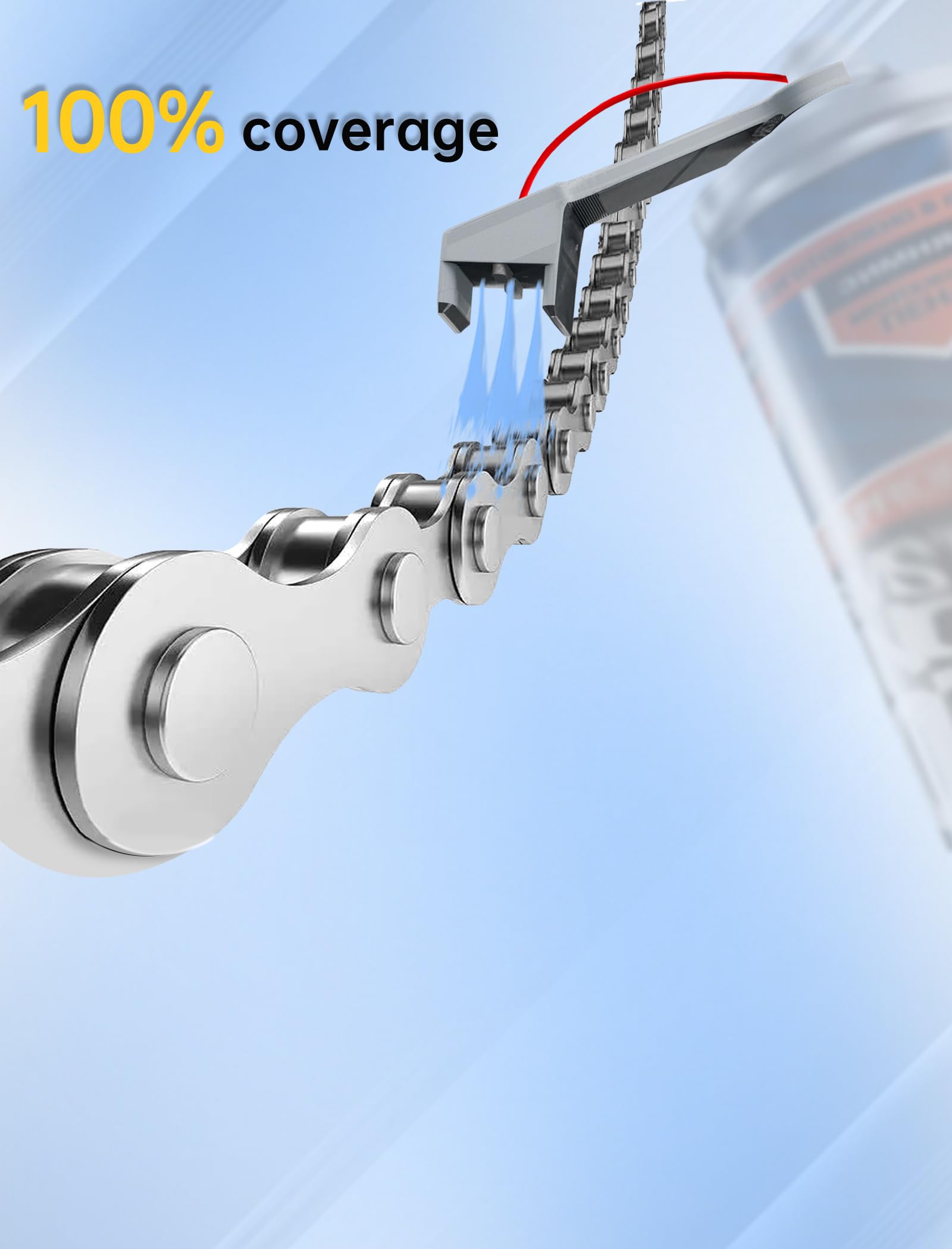 Motorcycle Chain Oiler, Upgraded (#520) Motorbike Chain Gear Oiler Cleaner Spray-on Auxiliary Motorcycle Chain Tool for Daily Ca