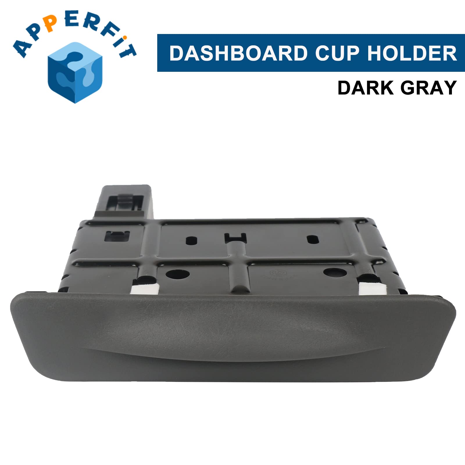 APPERFiT Dash Cup Holder for 1999-2004 Ford Super Duty & Excursion - Dark Gray, Model CP008