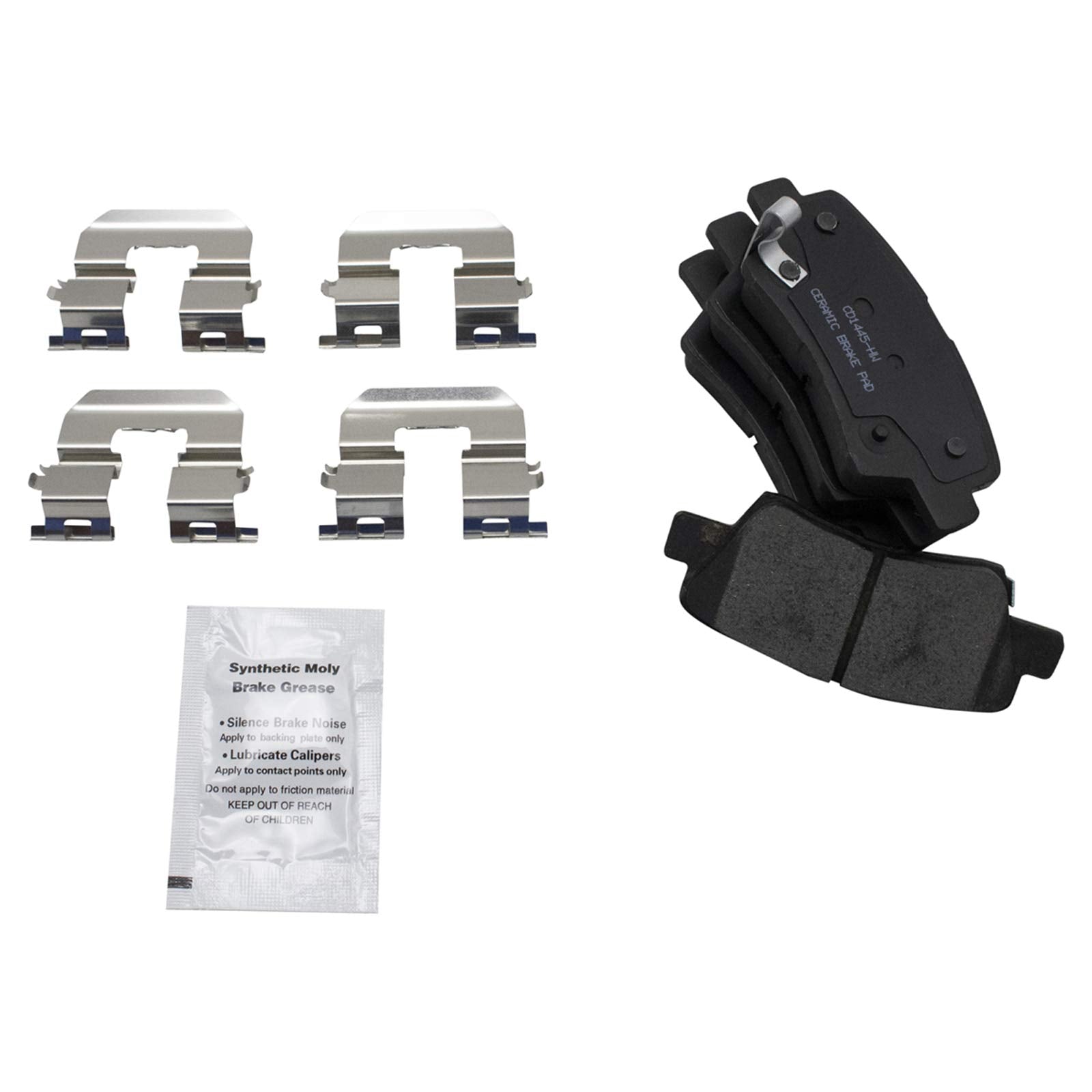 Trq Rear Brake Pad & Rotor Kit Brake Pads Brake Rotor Parking Brake Shoe Set Ceramic Compatible With 2012-2013 Hyundai Veloster