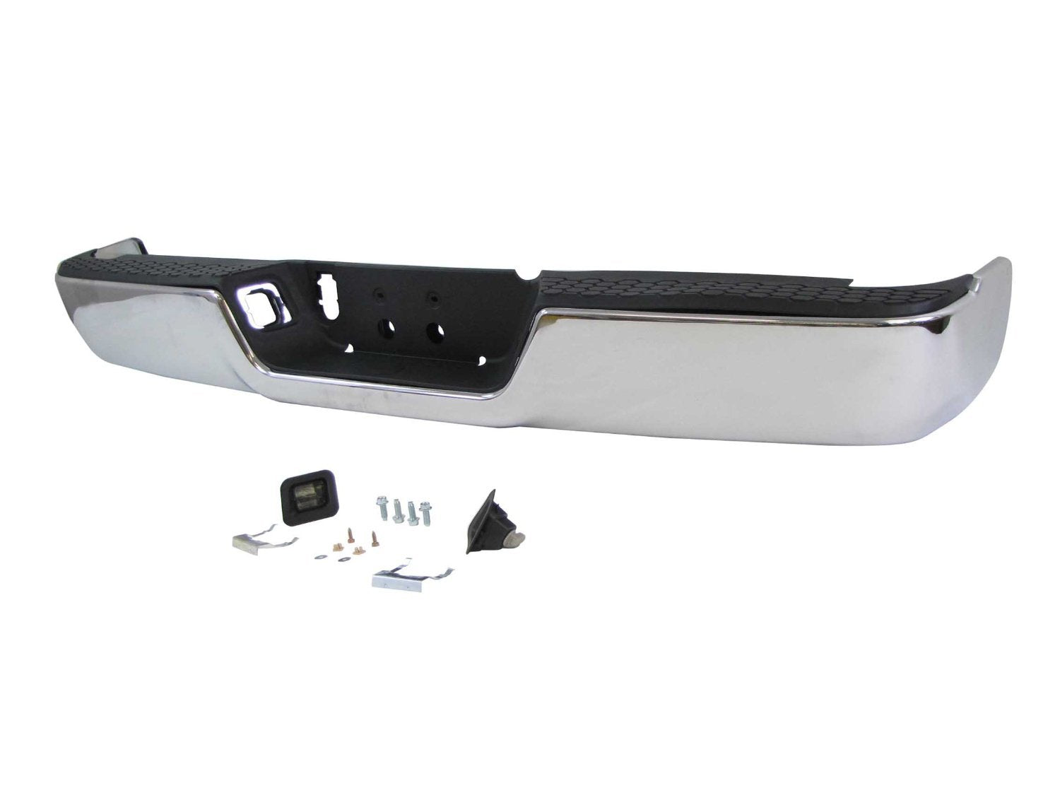 Mbi Auto - Steel Chrome, Rear Step Bumper Assembly For 2009-2018 Dodge Ram 1500 W/Single Exhaust, Ch1103117