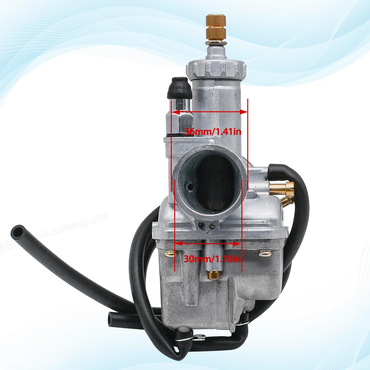 JDLLONG KLF220 Carburetor for Kawasaki Bayou 220/250 (1988-2011) with Air Filter & Fuel Petcock Valve