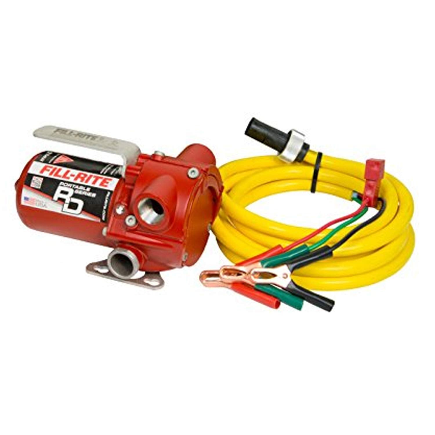 FillRite RD812NN 12V Rotary Portable Gasoline Diesel Biodiesel Fuel Transfer Pump with 10 Foot Battery Clip Power Cord