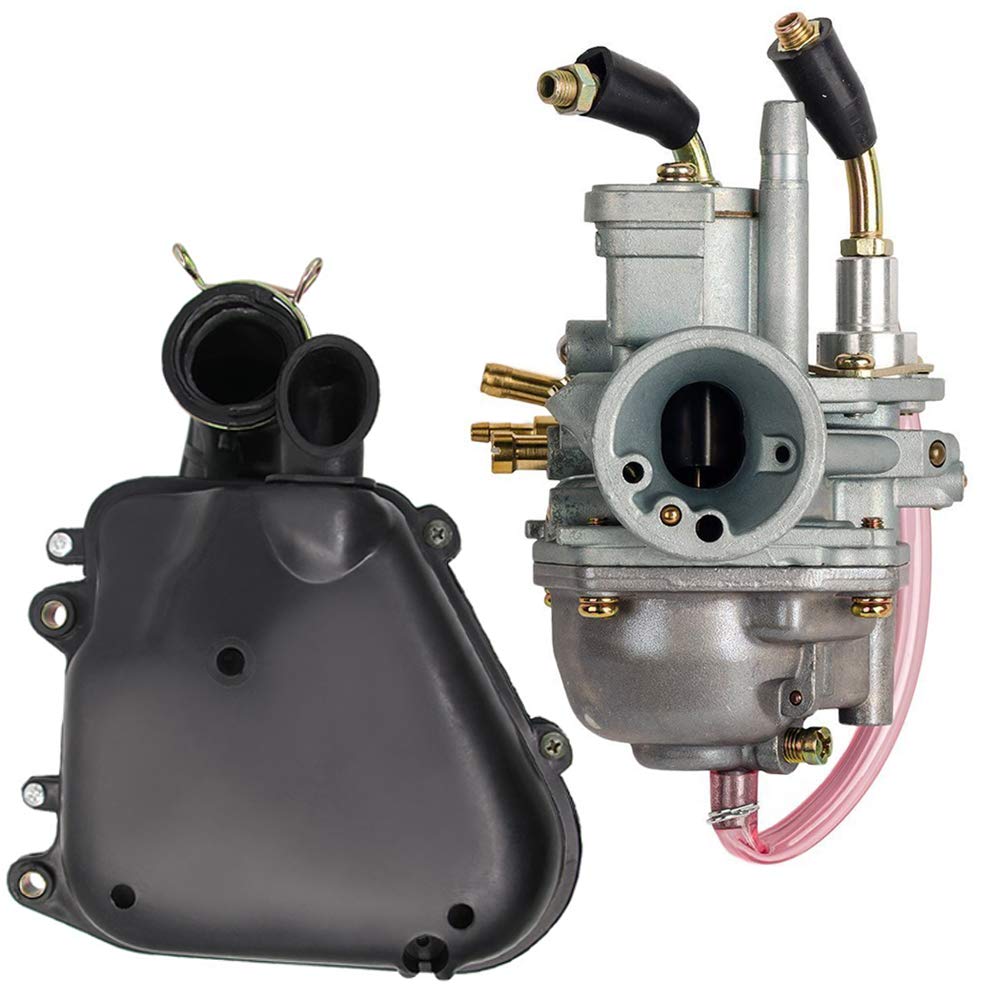 Carburetor + Air Filter Box Assembly Housing Kit For Polaris Predator 90 Manual Choke 90cc Carb Sportsman 90 Yamaha JOG 90 100 9