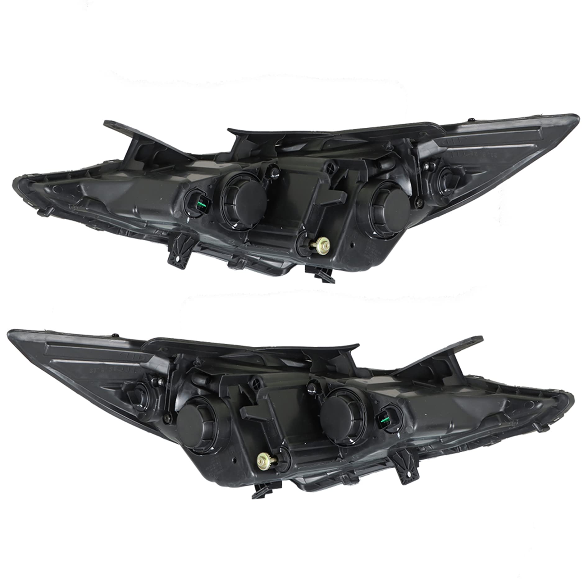 GENRICS Headlights Headlamp Replacement for 2011-2014 Hyundai Sonata Projector Headlight Clear Lens Amber Corner Pair Left and R