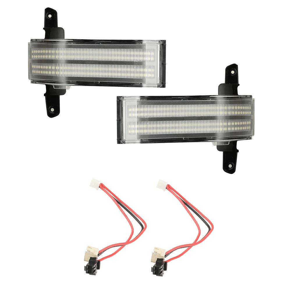 ROCCS LED Sequential Turn Signal Lights for 2014-2019 Chevy Silverado & GMC Sierra, Clear Lens, Switchback Yellow/White, Custom Fit