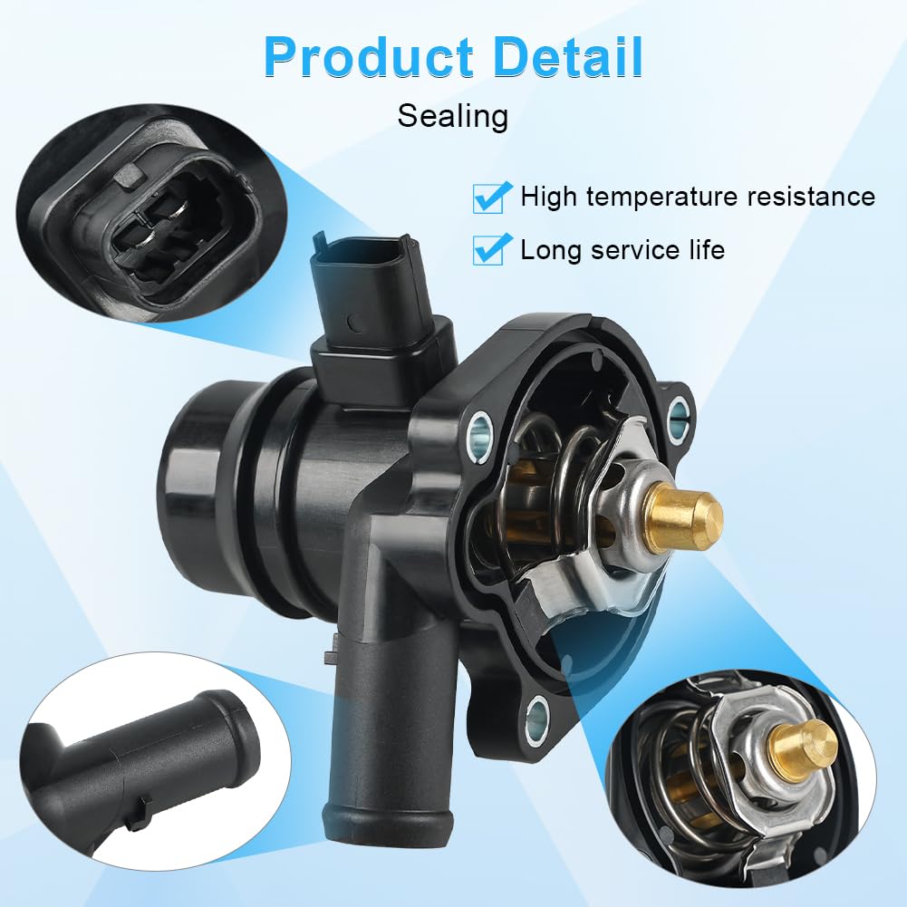 Wmphe 55565336 Engine Coolant Thermostat Housing Assembly Compatible With 2011-2016 Chevy Cruze Limited 1.4L Replace Oem 5556533
