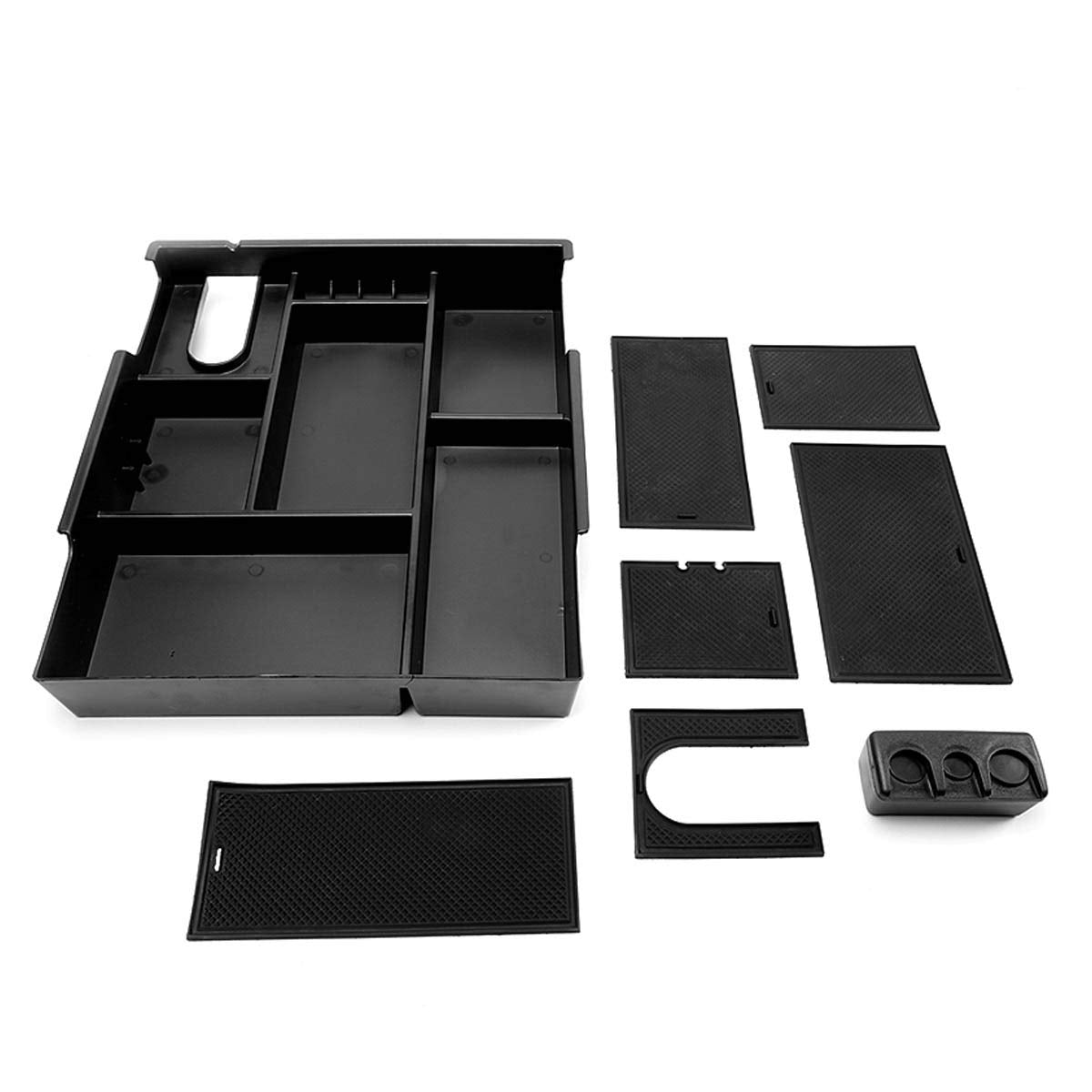 Dna Motoring Ztl-Y-0019 Center Console Armrest Organizer Tray Compatible With 14-19 Tundra, Black