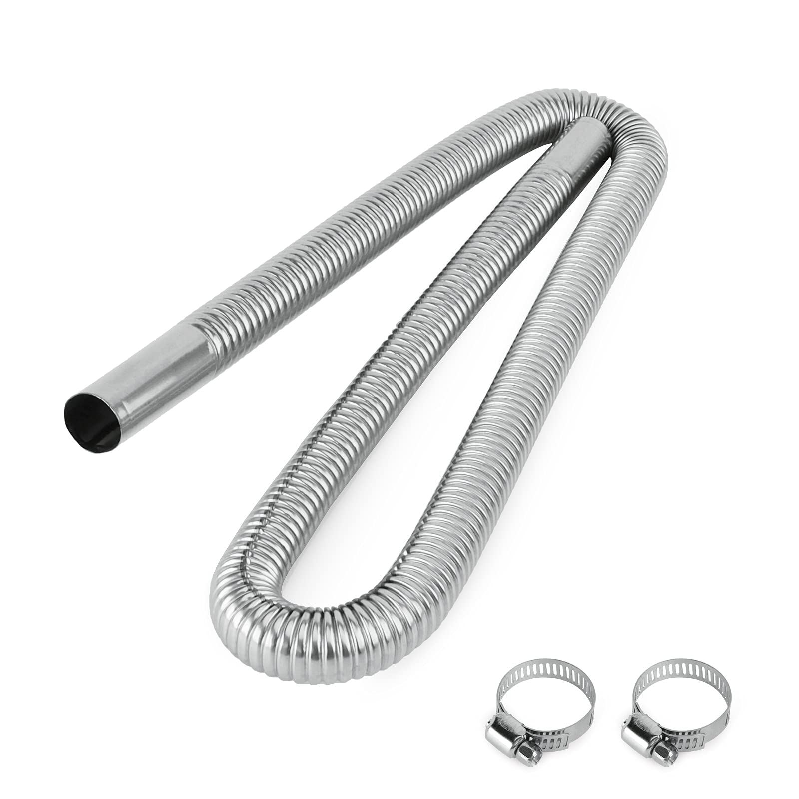 1 Inch Stainless Steel Exhaust Pipe Parking Air Heater Fuel Tank Diesel Gas Vent Hose Length 100Cm