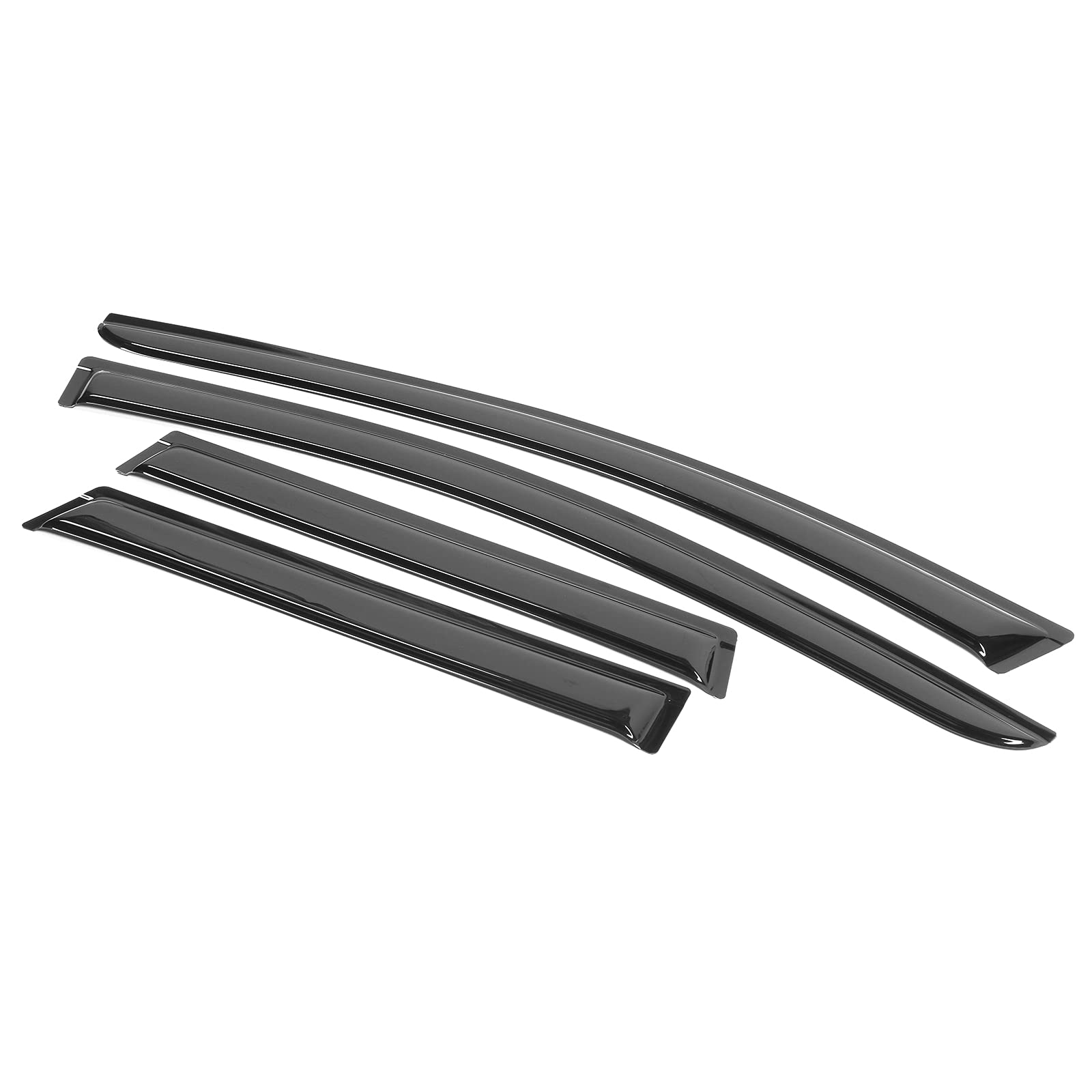 IKON MOTORSPORTS, Window Visor Compatible with 2015-2024 Nissan Murano, Slim Style Acrylic Black Sun Rain Wind Guards Vents Shad