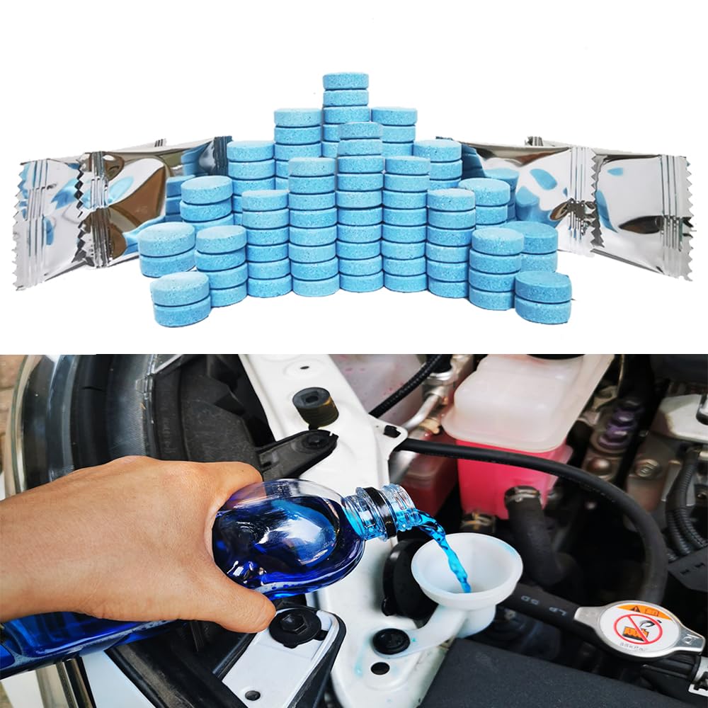 Dokiko 200 Pcs Car Windshield Washer Fluid Tablets,1 Pack Makes 210 Gallons Gallons Windshield Wiper Fluid,1 Piece Makes 1.05 Ga