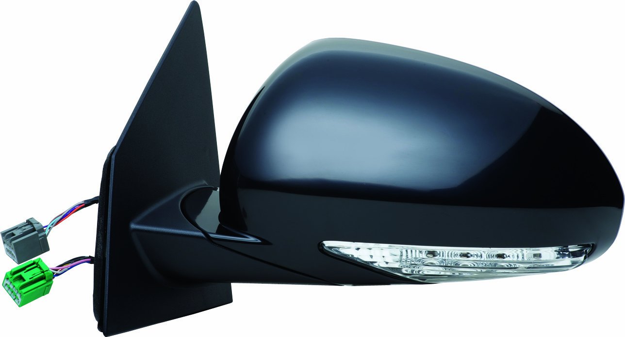 Fit System Driver Side Mirror for Buick Enclave, Black PTM, w/Turn Signal & Memory, Foldaway, Heated Power