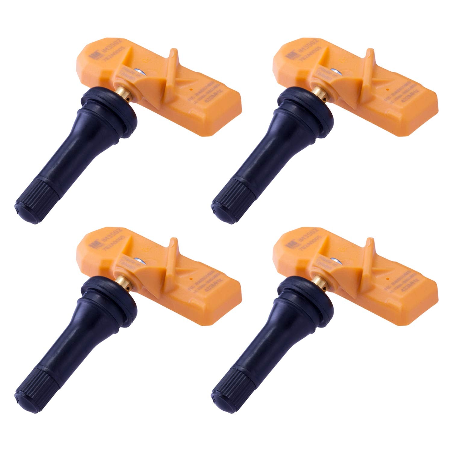 Im1001 Tpms Sensor 315Mhz – Rubber Stem Tire Pressure Sensors - Pre-Programmed Tire Sensor For Cars - Ready To Install Tpms Sensors Compatible For Chrysler, Dodge, Chevrolet, & More - Pack Of 4