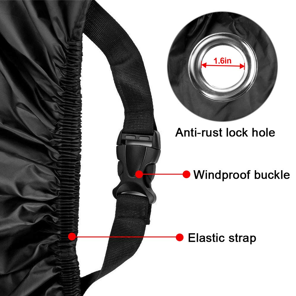 Motorcycle Cover All Season,Universal Weather Quality Waterproof Sun Outdoor Protection Scooter Shelter Tear Proof Night Reflect