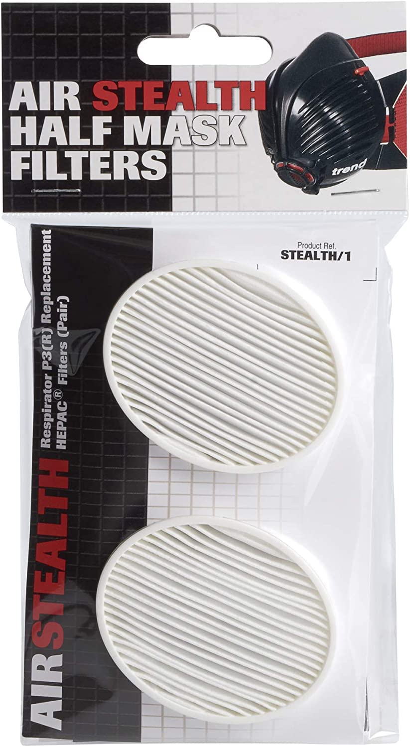TREND N100 Filters for Trend Air Stealth Half Mask, HEPAC Filtration, NIOSH N100, Model STEALTH/1, 1 Pair